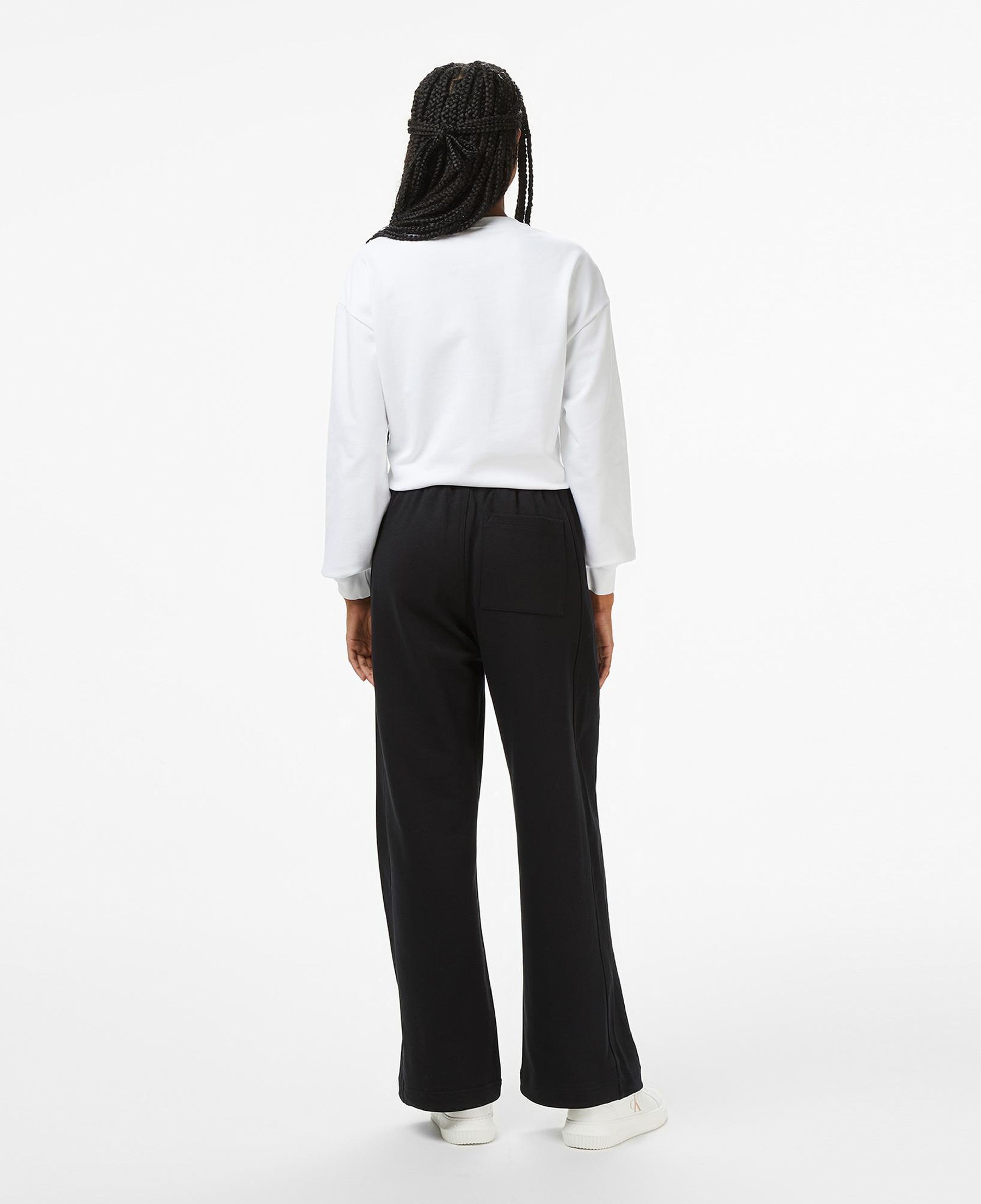 Calvin Klein French Terry Badge Logo Kadın Siyah Eşofman Altı