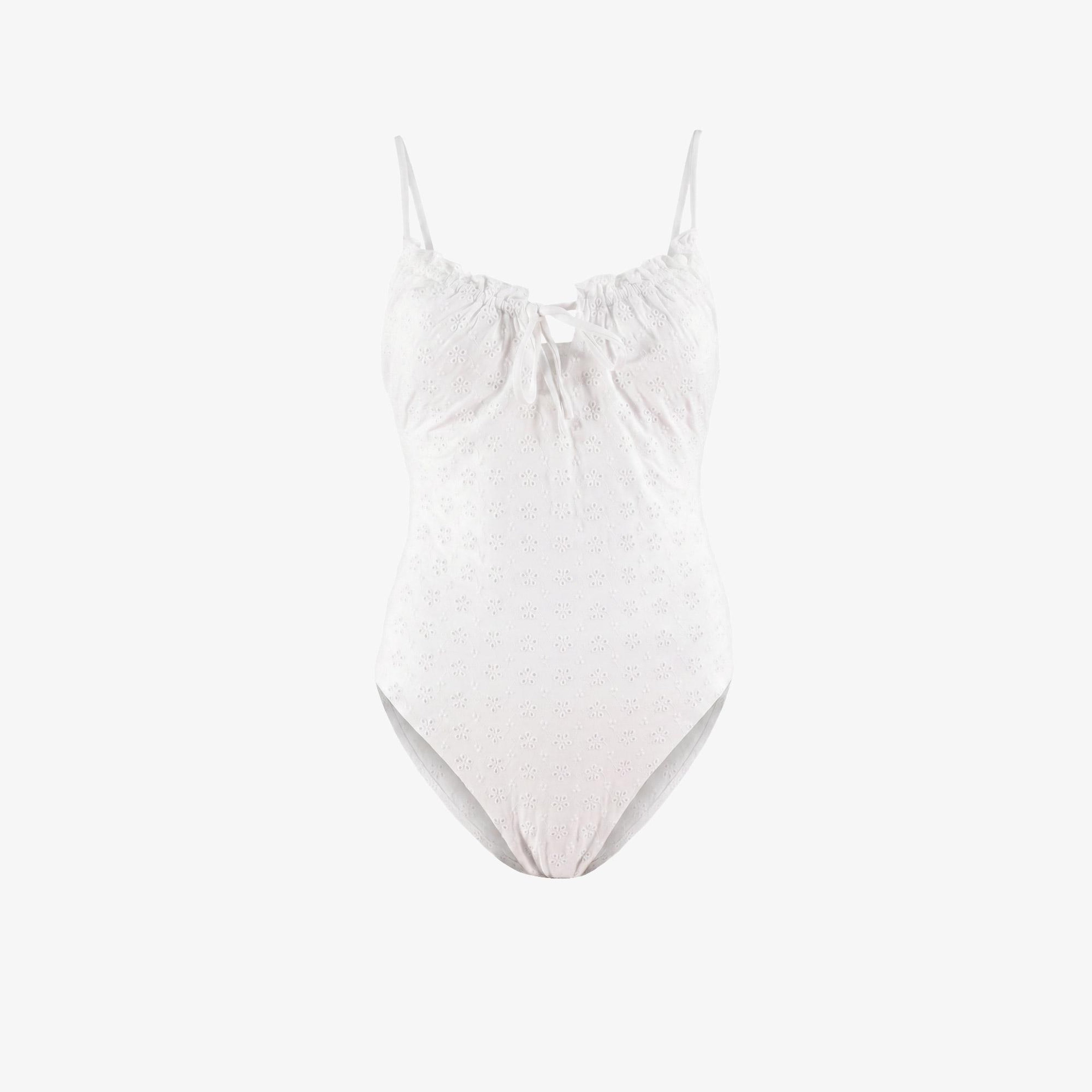 Polo Ralph Lauren Keyhole Lingerie Kadın Beyaz Mayo
