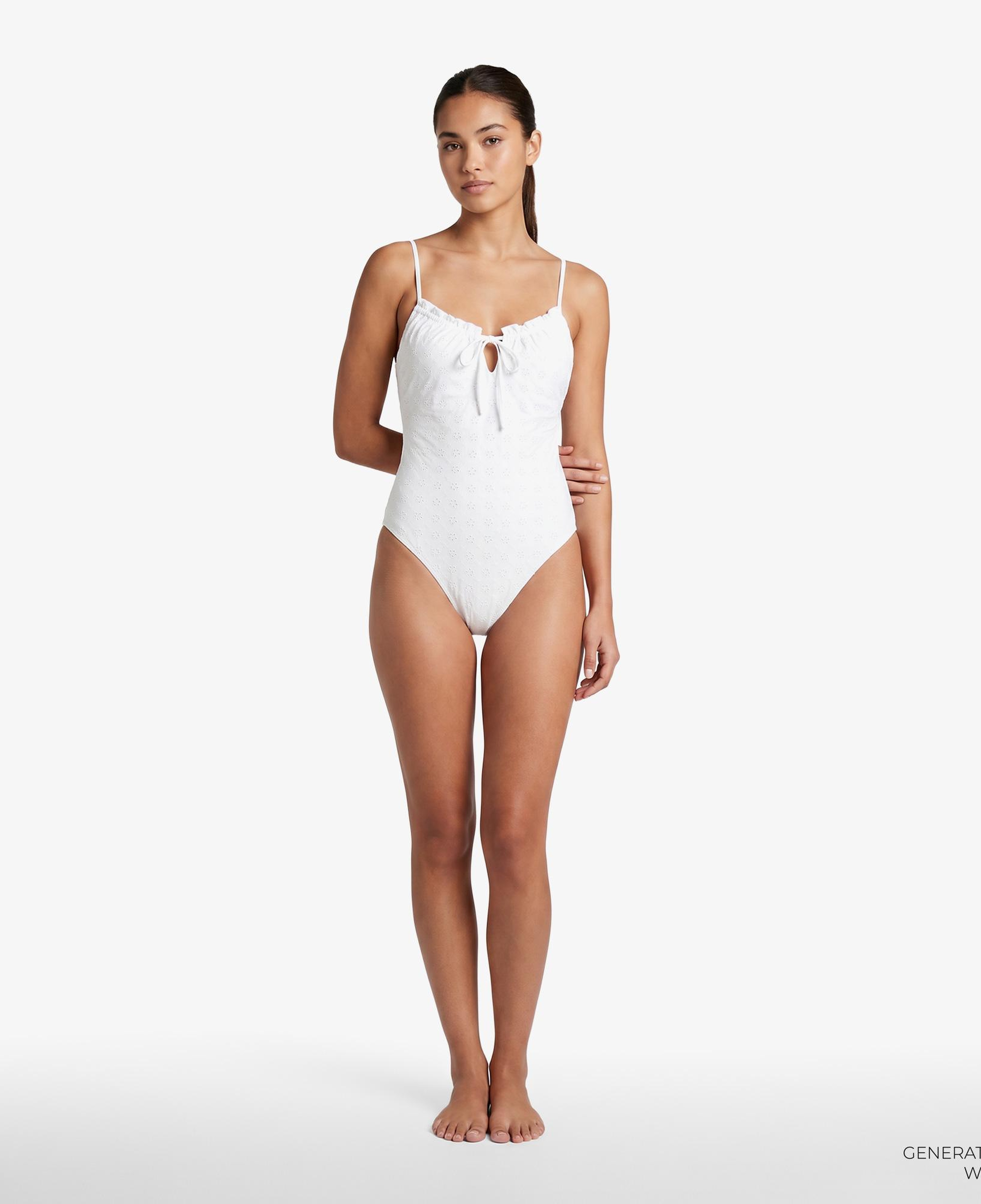 Polo Ralph Lauren Keyhole Lingerie Kadın Beyaz Mayo