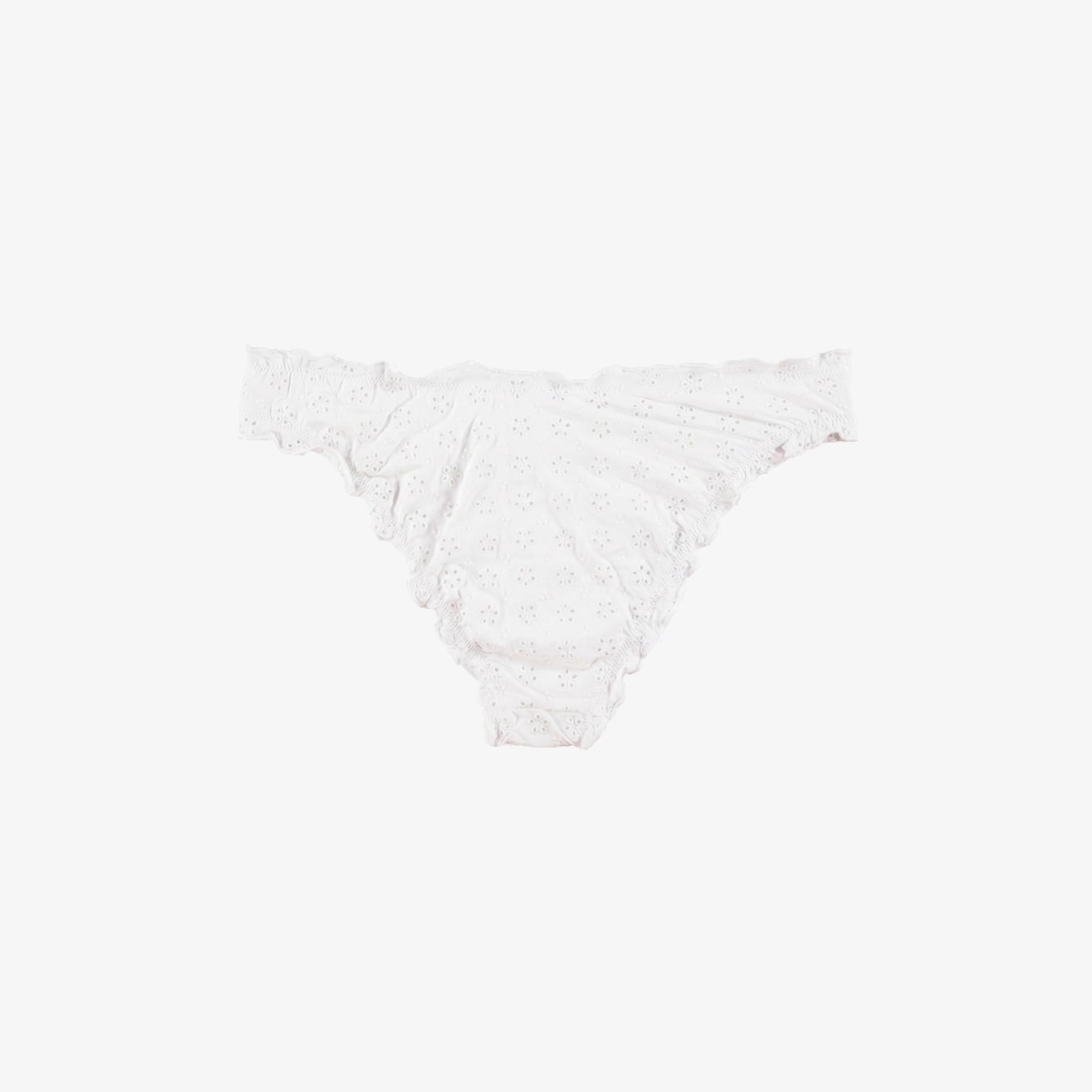 Polo Ralph Lauren Ruffle High Leg Scoop Kadın Beyaz Bikini Altı