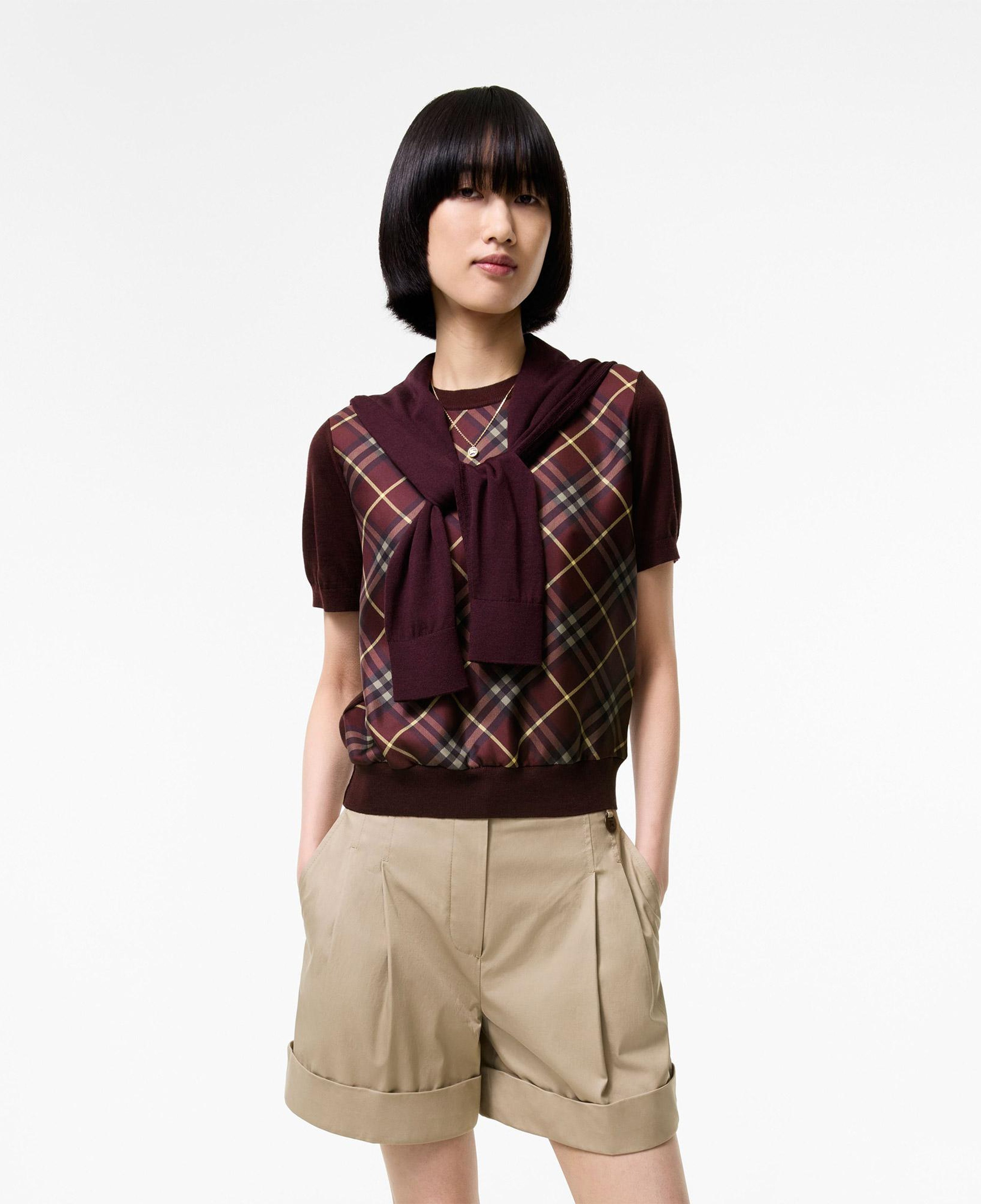 Burberry Sandrina Slk Kadın Bordo Triko