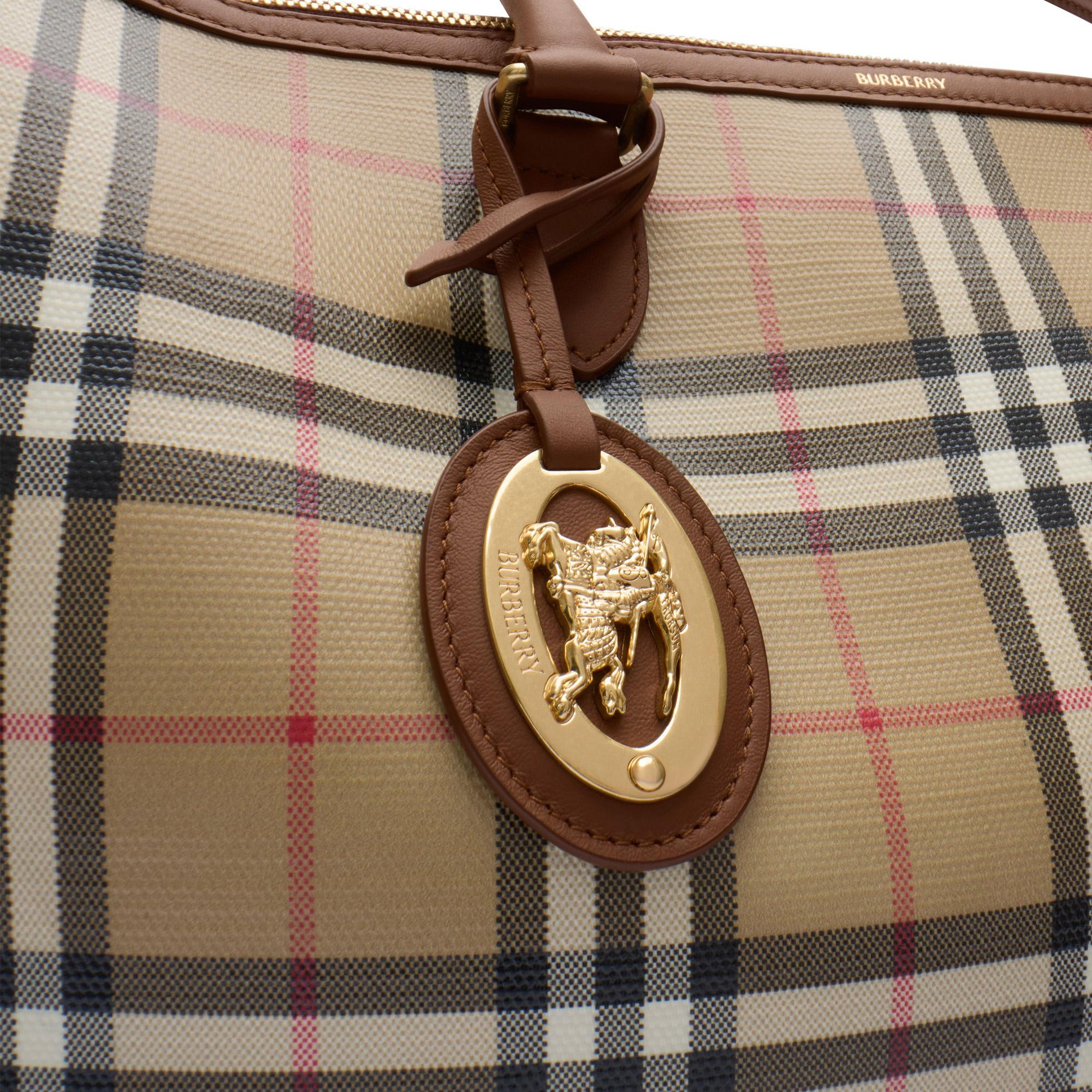 Burberry Zipped Tote Kadın Bej Omuz Çantası