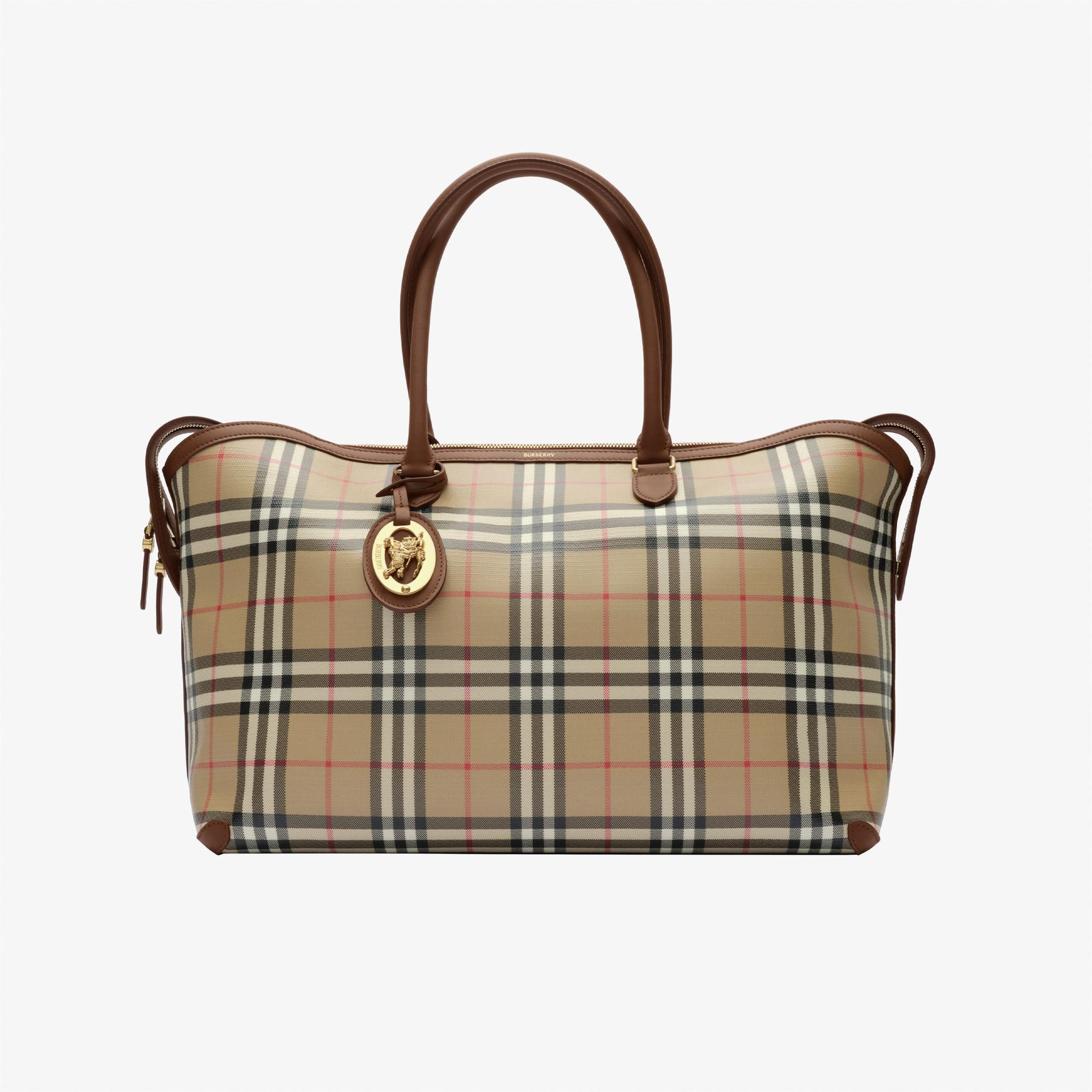 Burberry Zipped Tote Kadın Bej Omuz Çantası