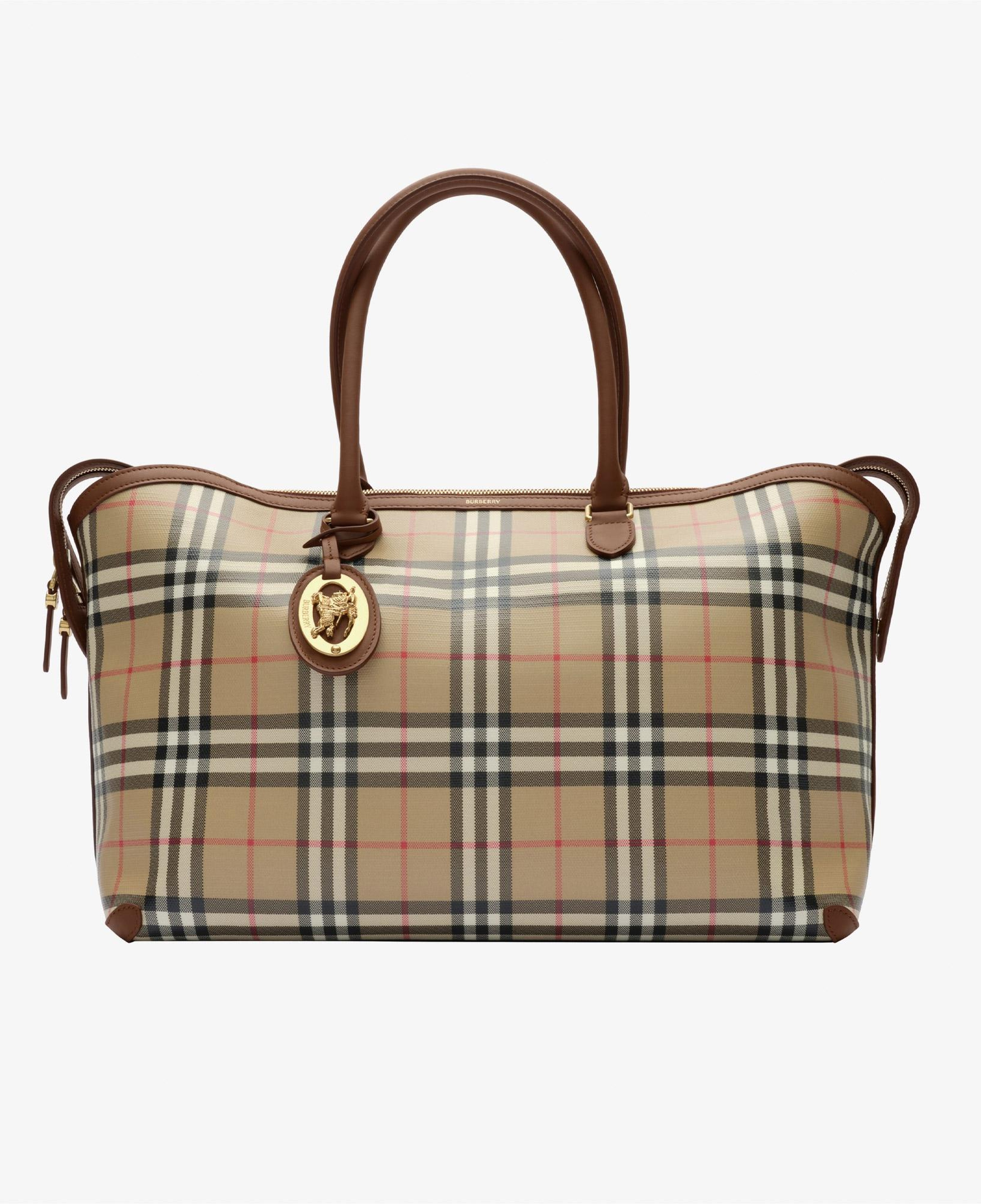 Burberry Zipped Tote Kadın Bej Omuz Çantası