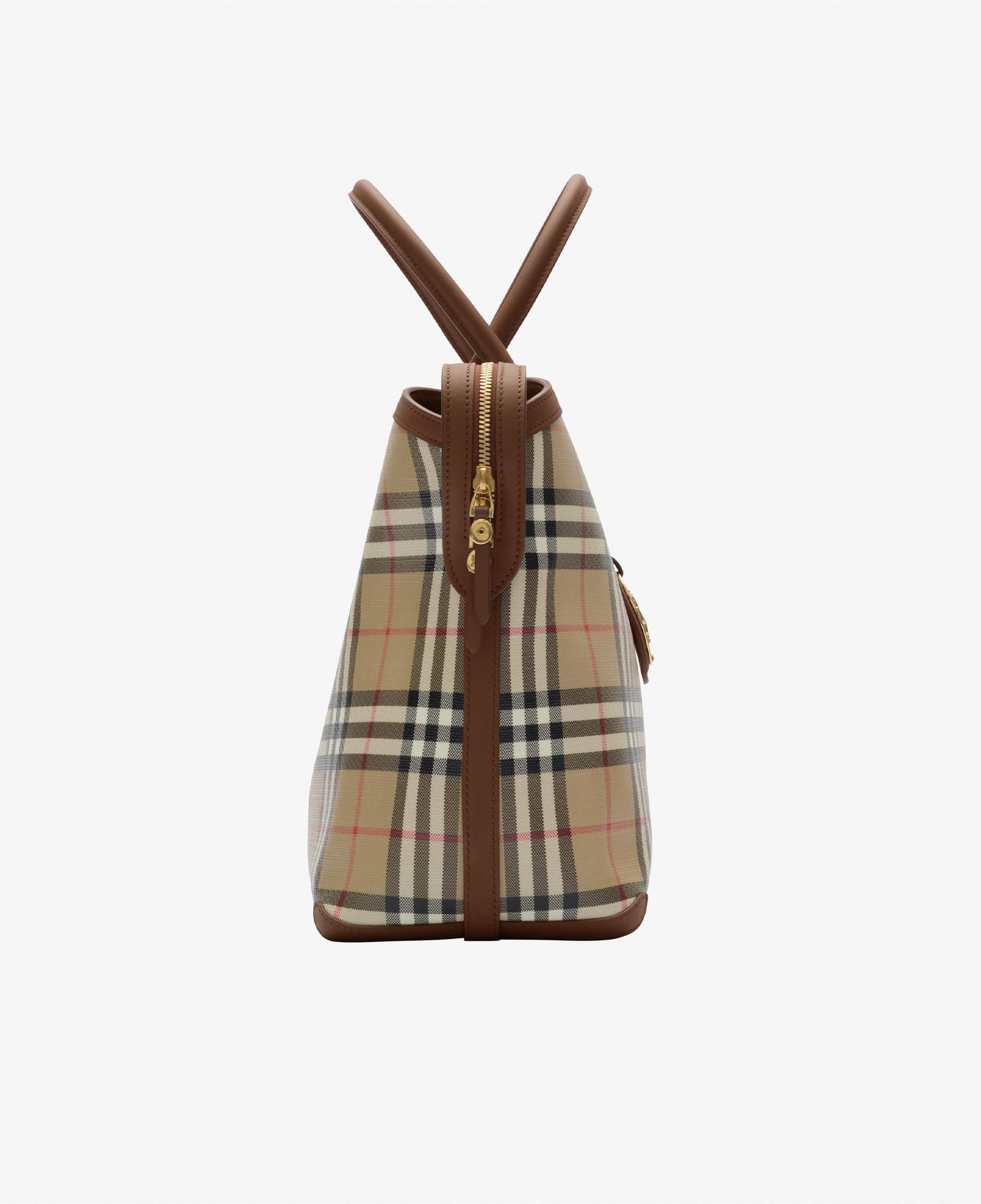Burberry Zipped Tote Kadın Bej Omuz Çantası