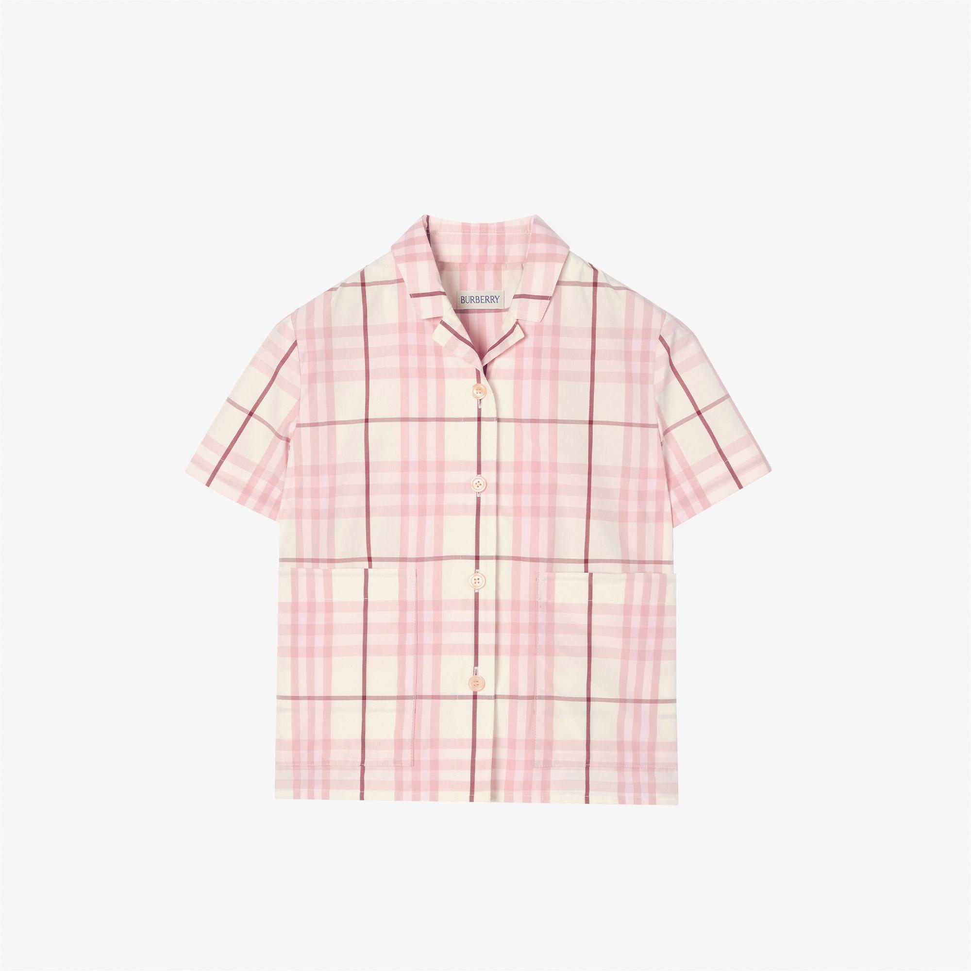 Burberry Check Sybil Çocuk Pembe Gömlek