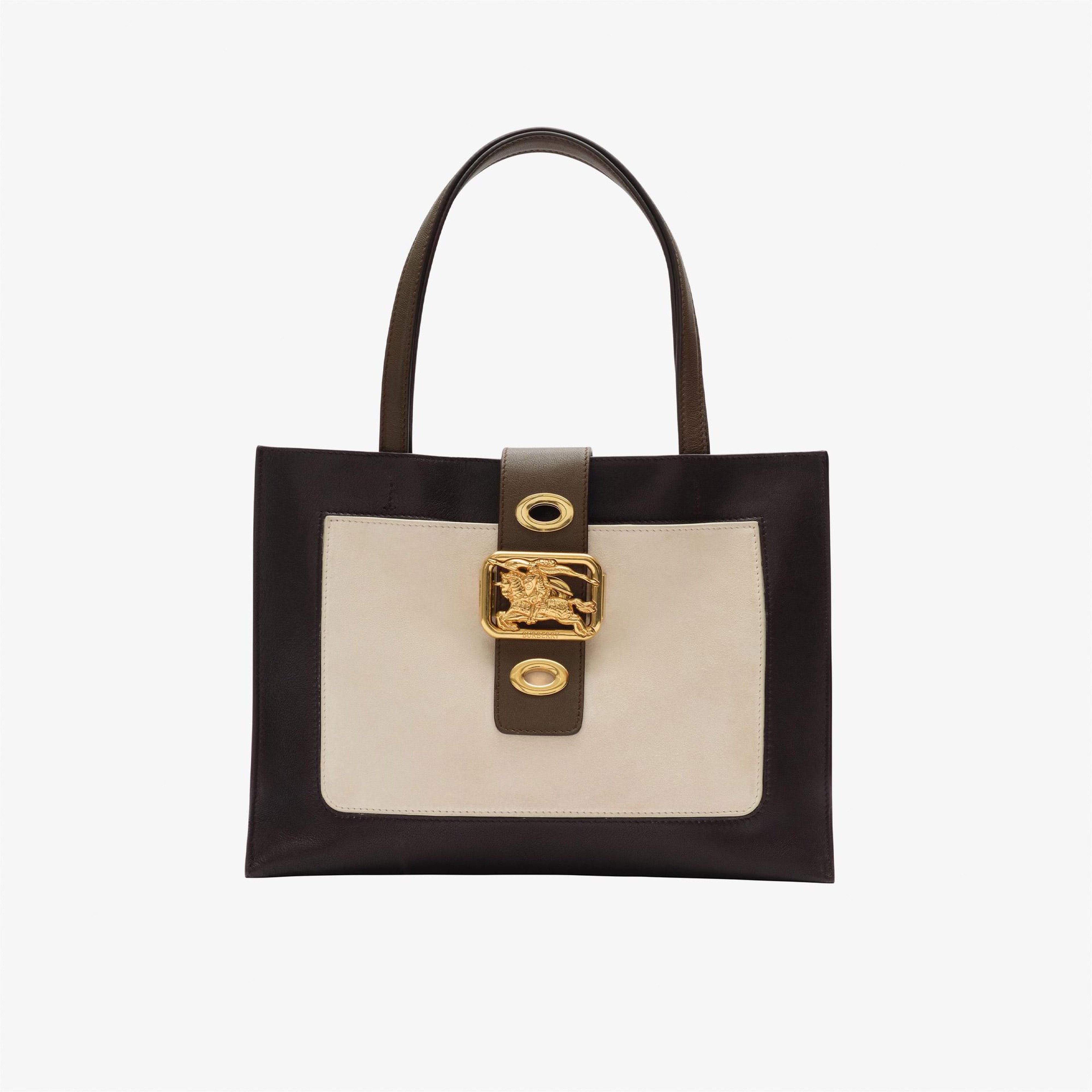 Burberry Rider Tote Kadın Beyaz Omuz Çantası