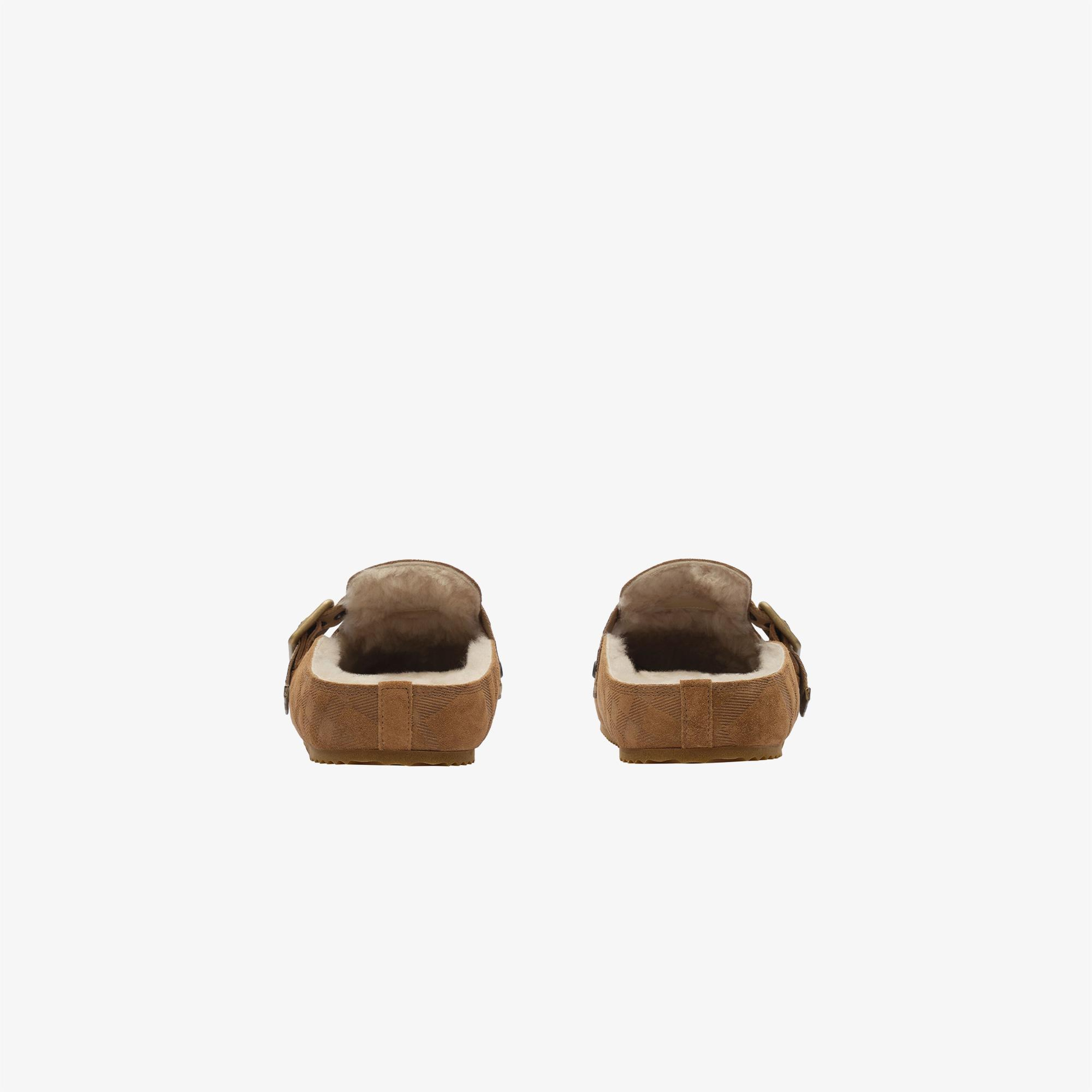 Burberry Urchin Shearling Kadın Kahverengi Sandalet