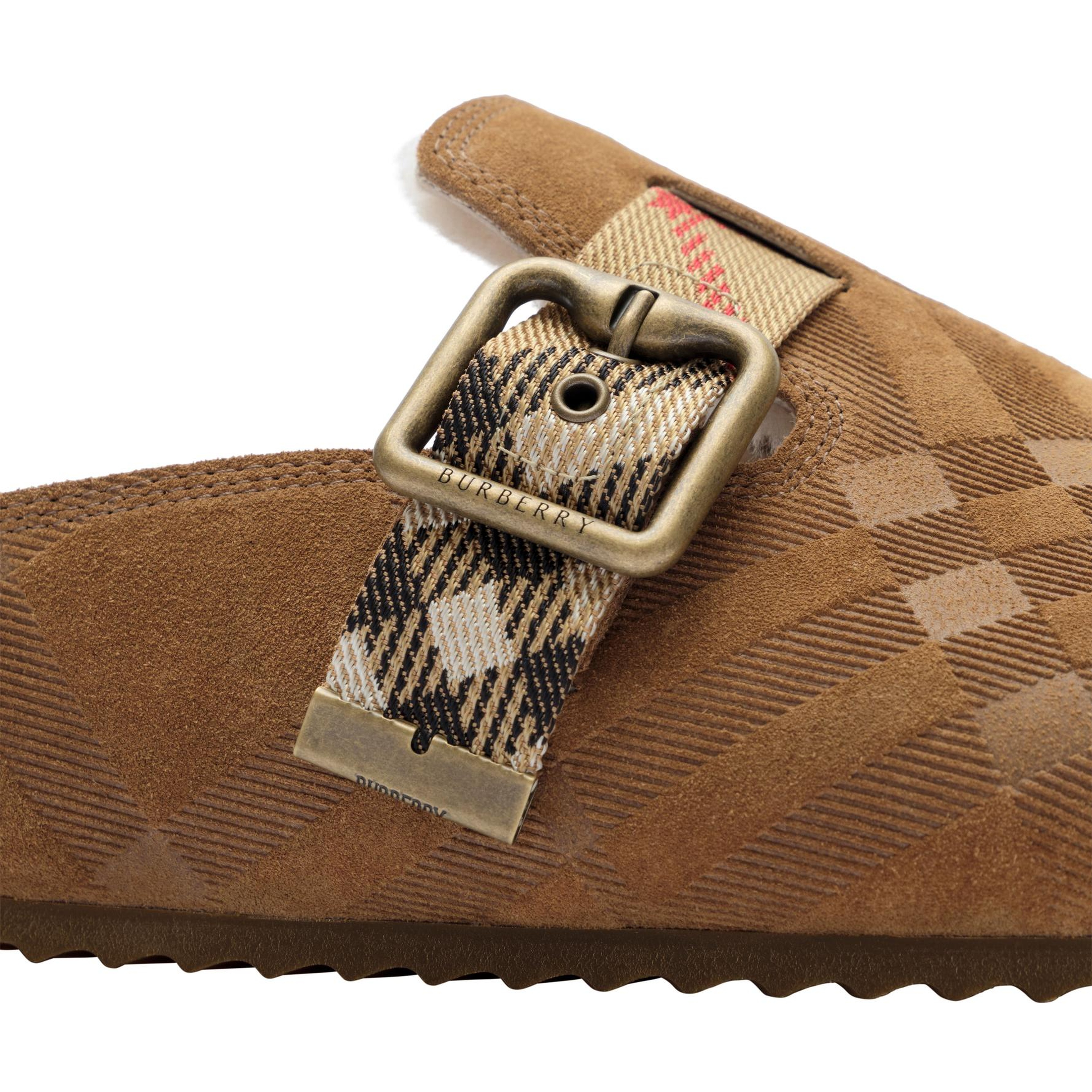 Burberry Urchin Shearling Kadın Kahverengi Sandalet