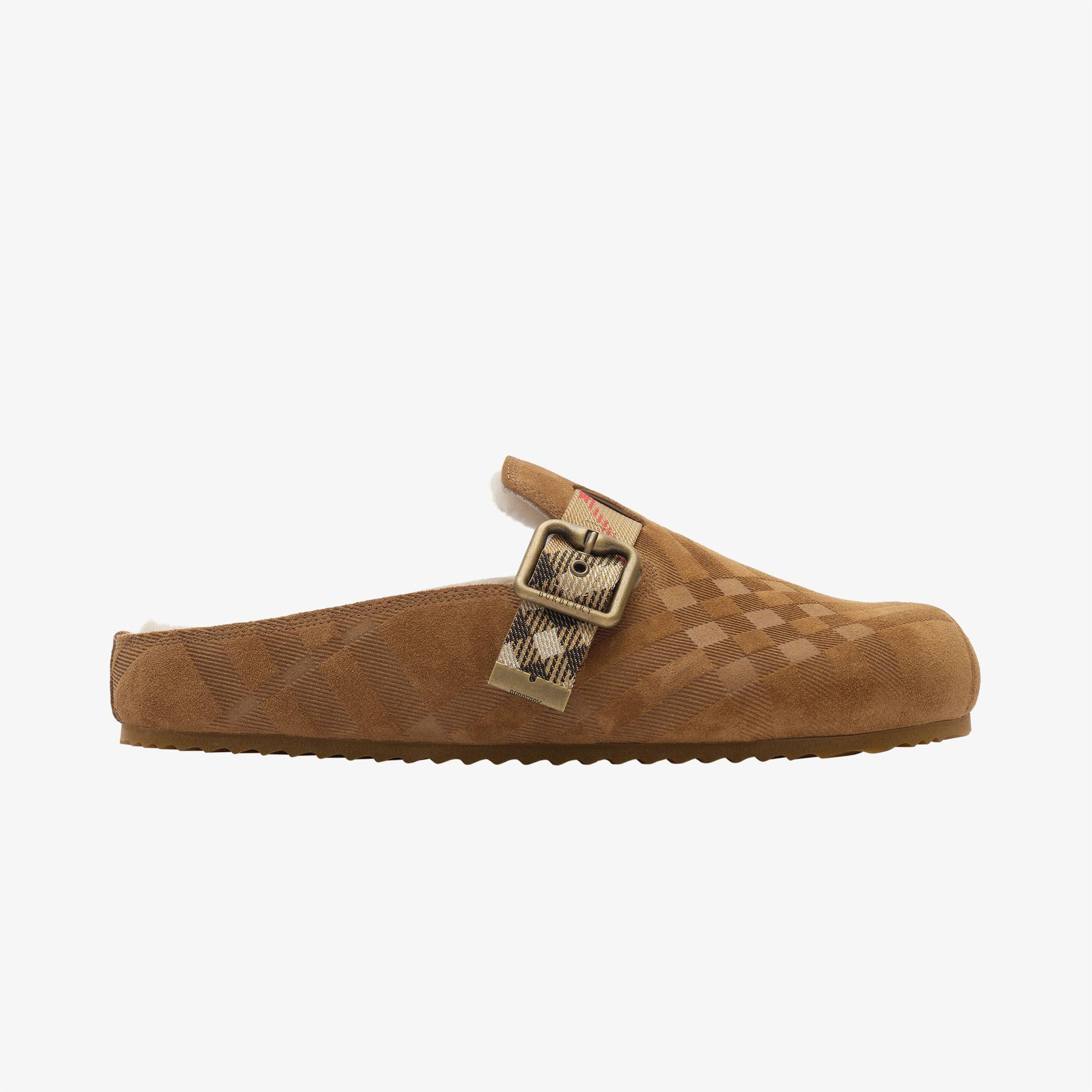 Burberry Urchin Shearling Kadın Kahverengi Sandalet