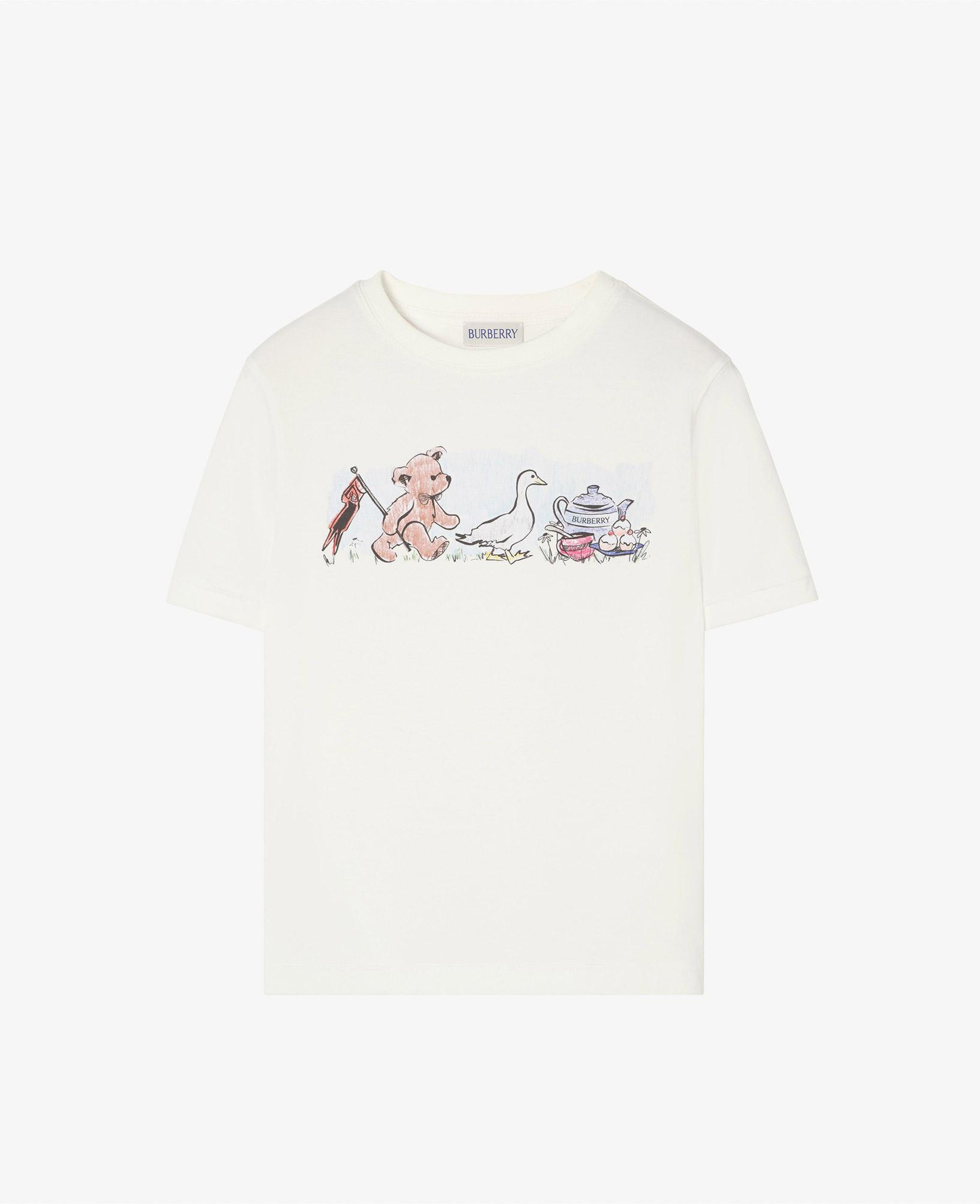 Burberry Cedar Party Çocuk Beyaz T-Shirt
