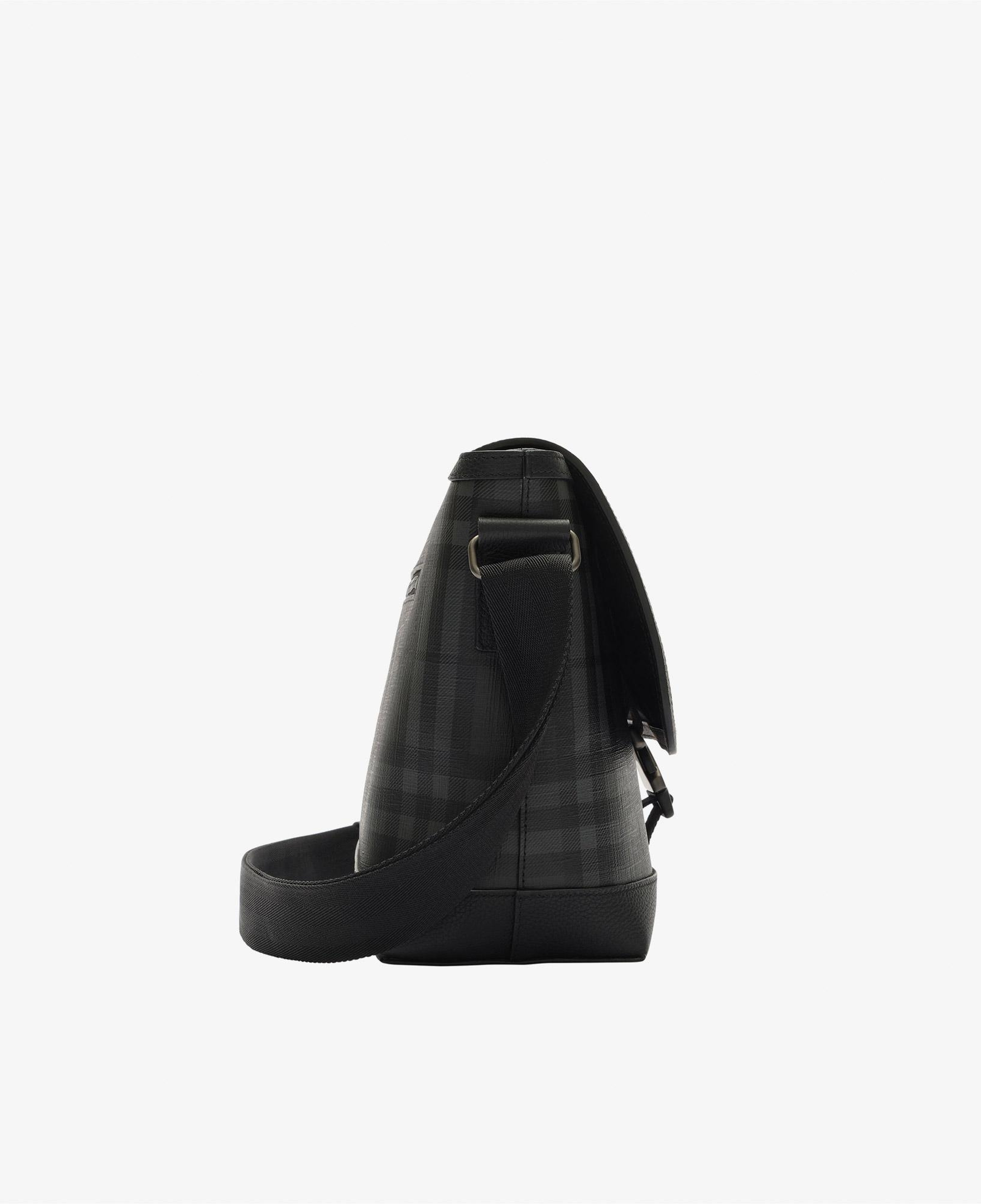 Burberry Messenger Iron Check Bin Erkek Antrasit Omuz Çantası