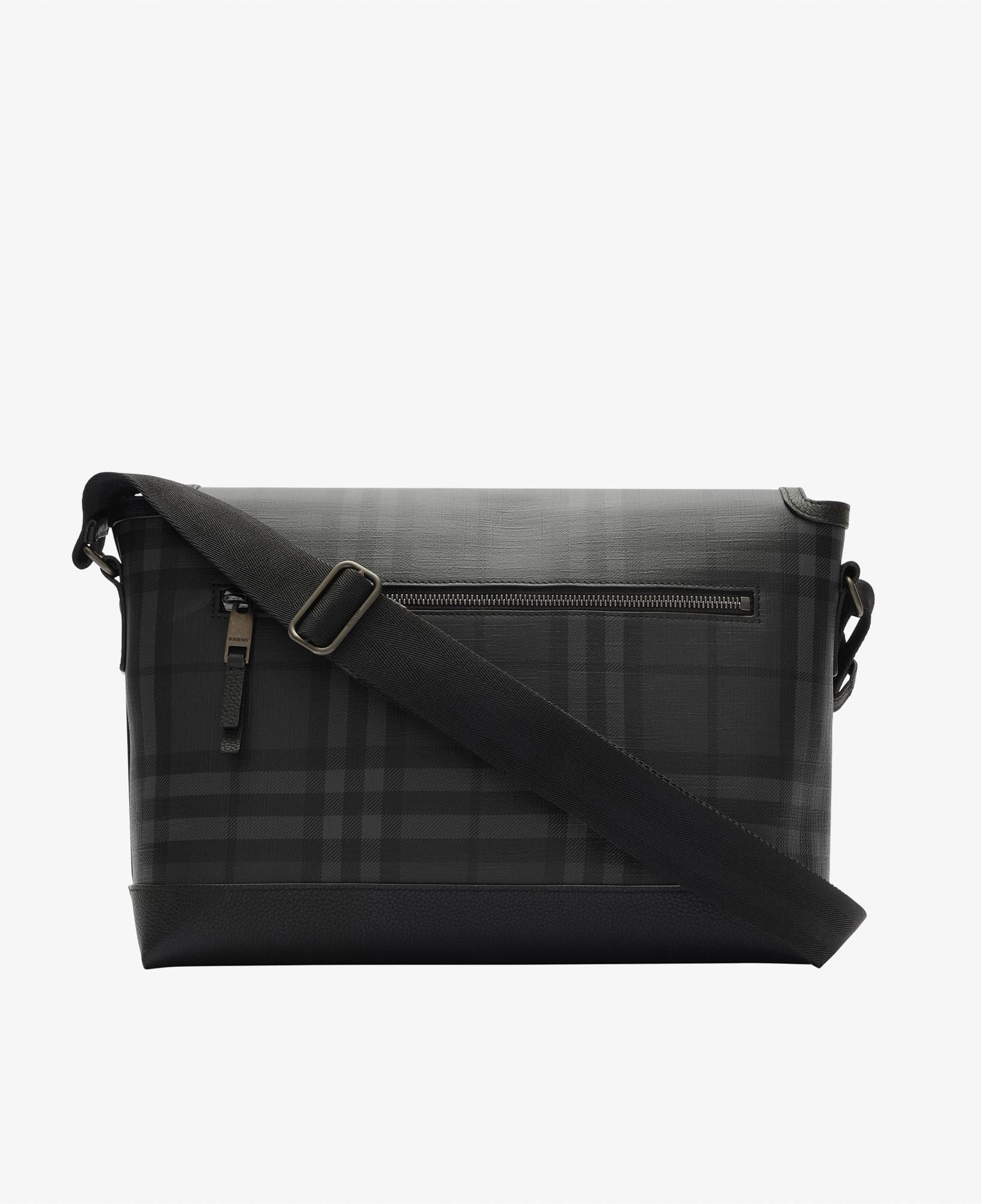 Burberry Messenger Iron Check Bin Erkek Antrasit Omuz Çantası