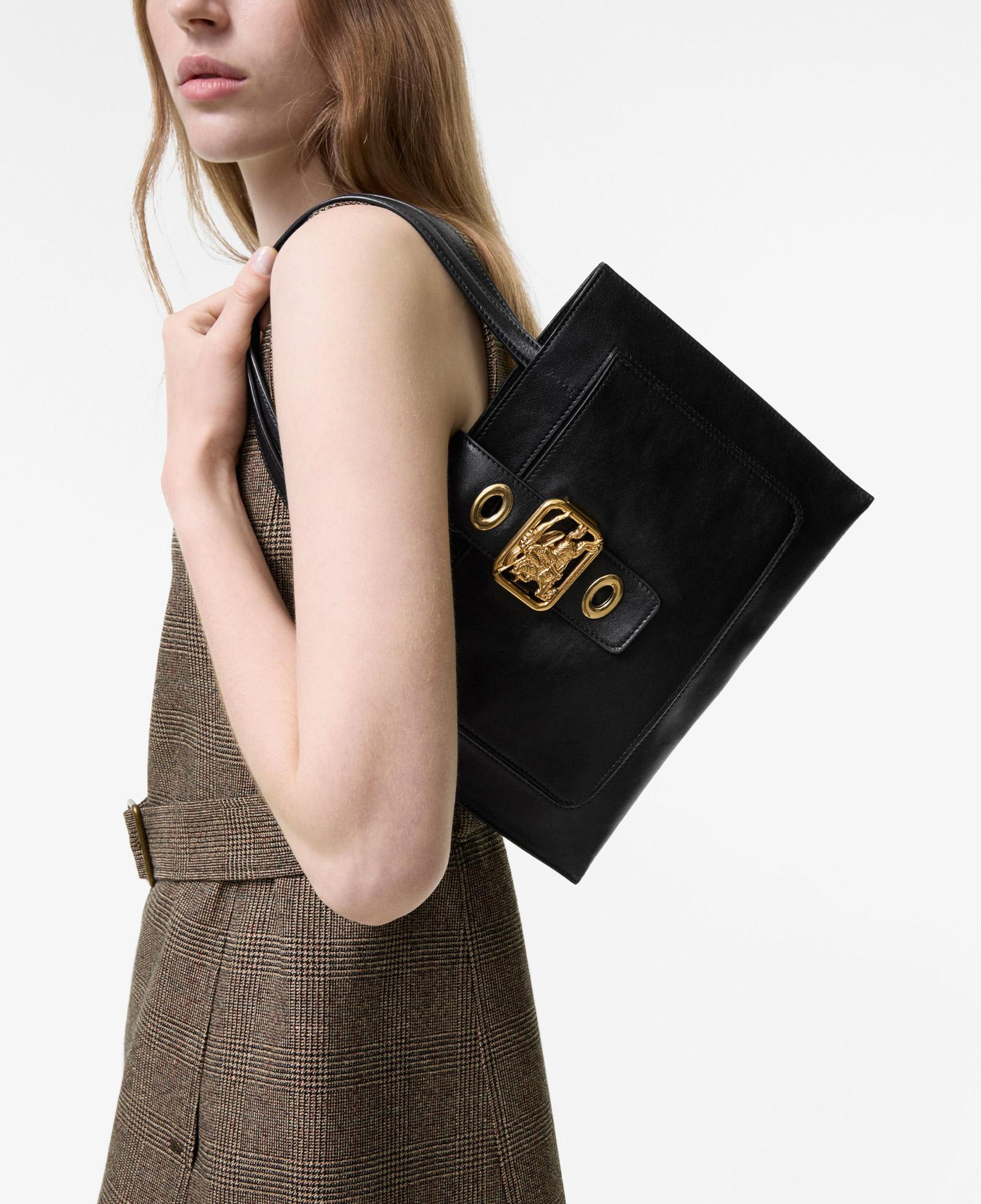 Burberry Rider Tote Kadın Siyah Omuz Çantası