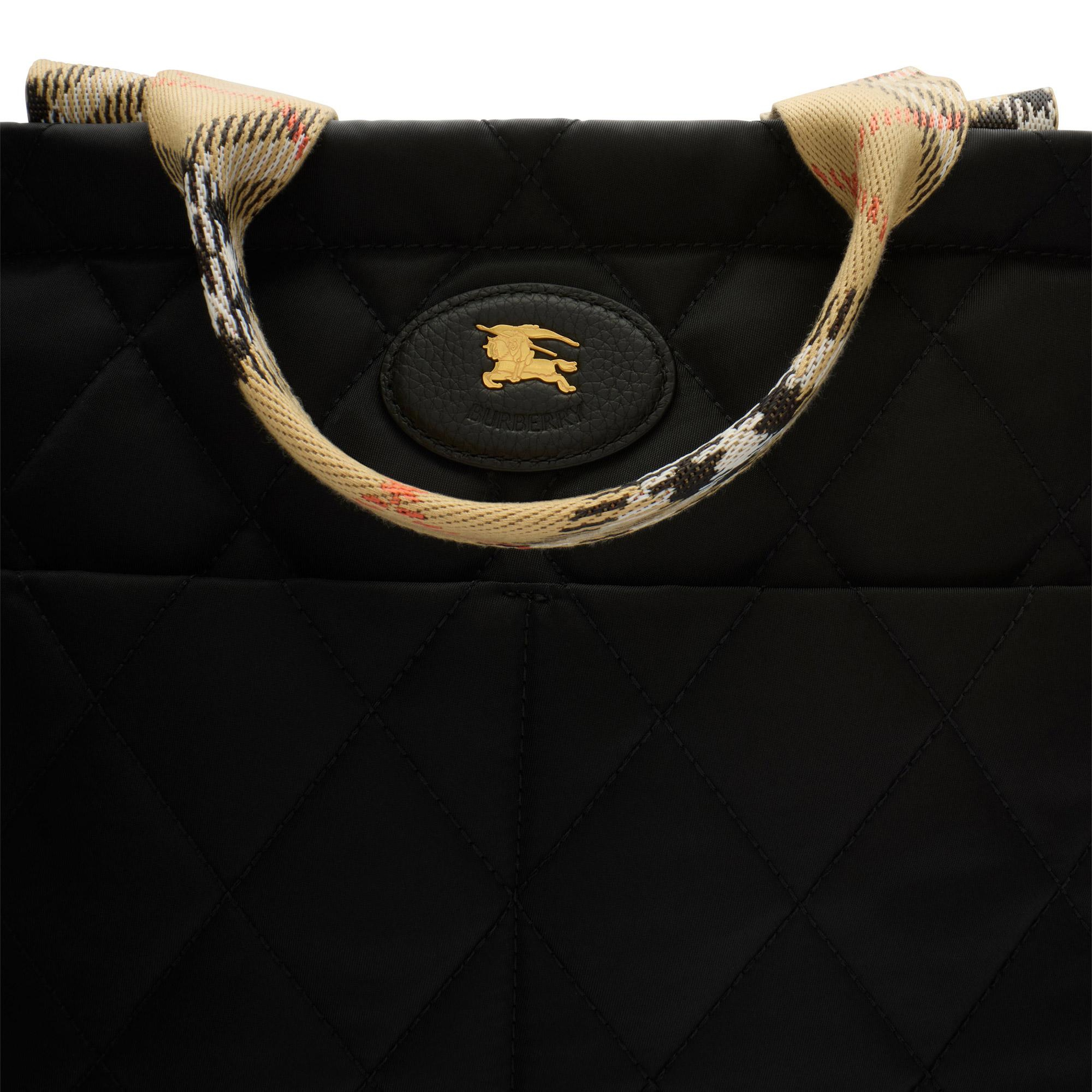 Burberry Cambridge Tote Çocuk Siyah Omuz Çantası
