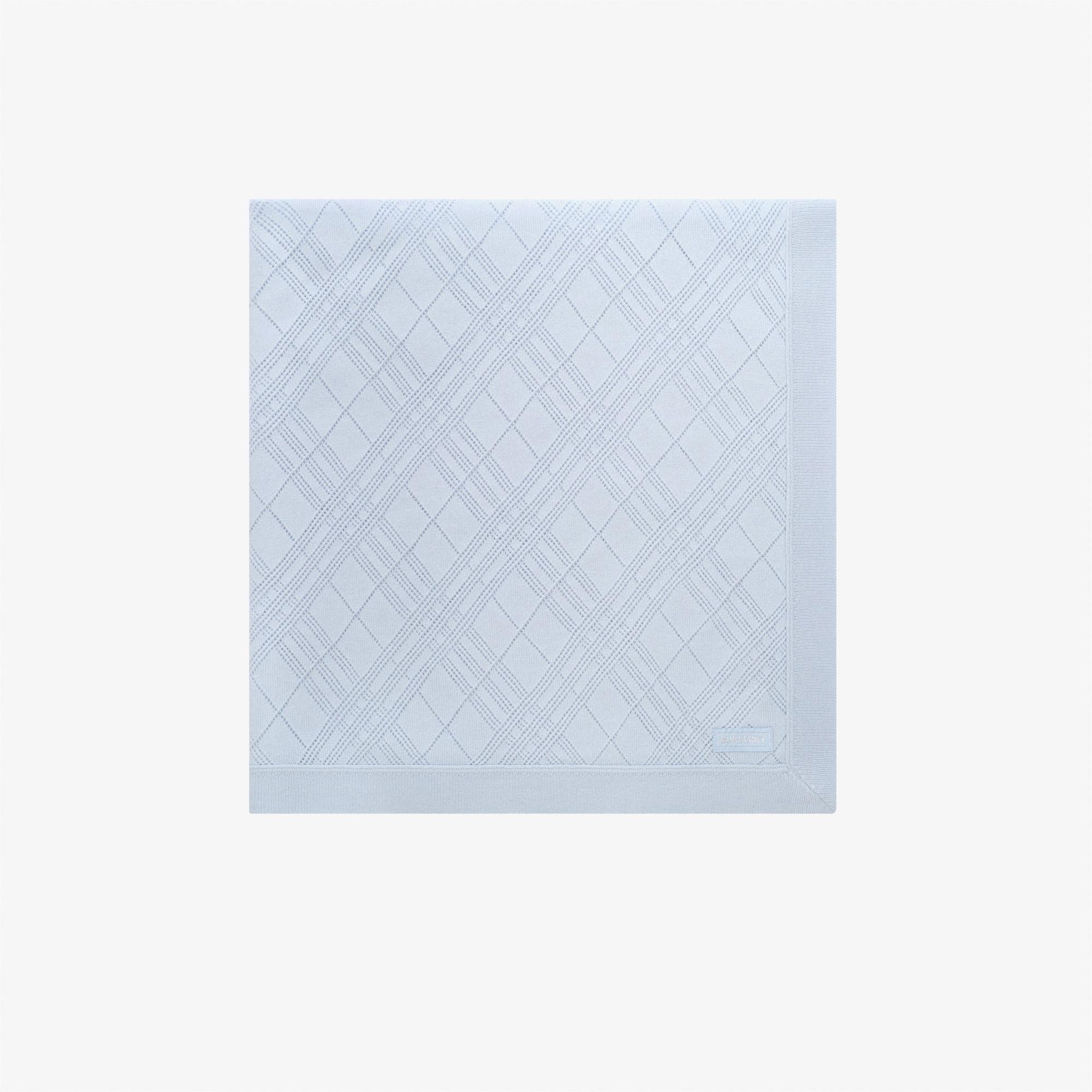 Burberry Knit Blanket Çocuk Mavi Battaniye