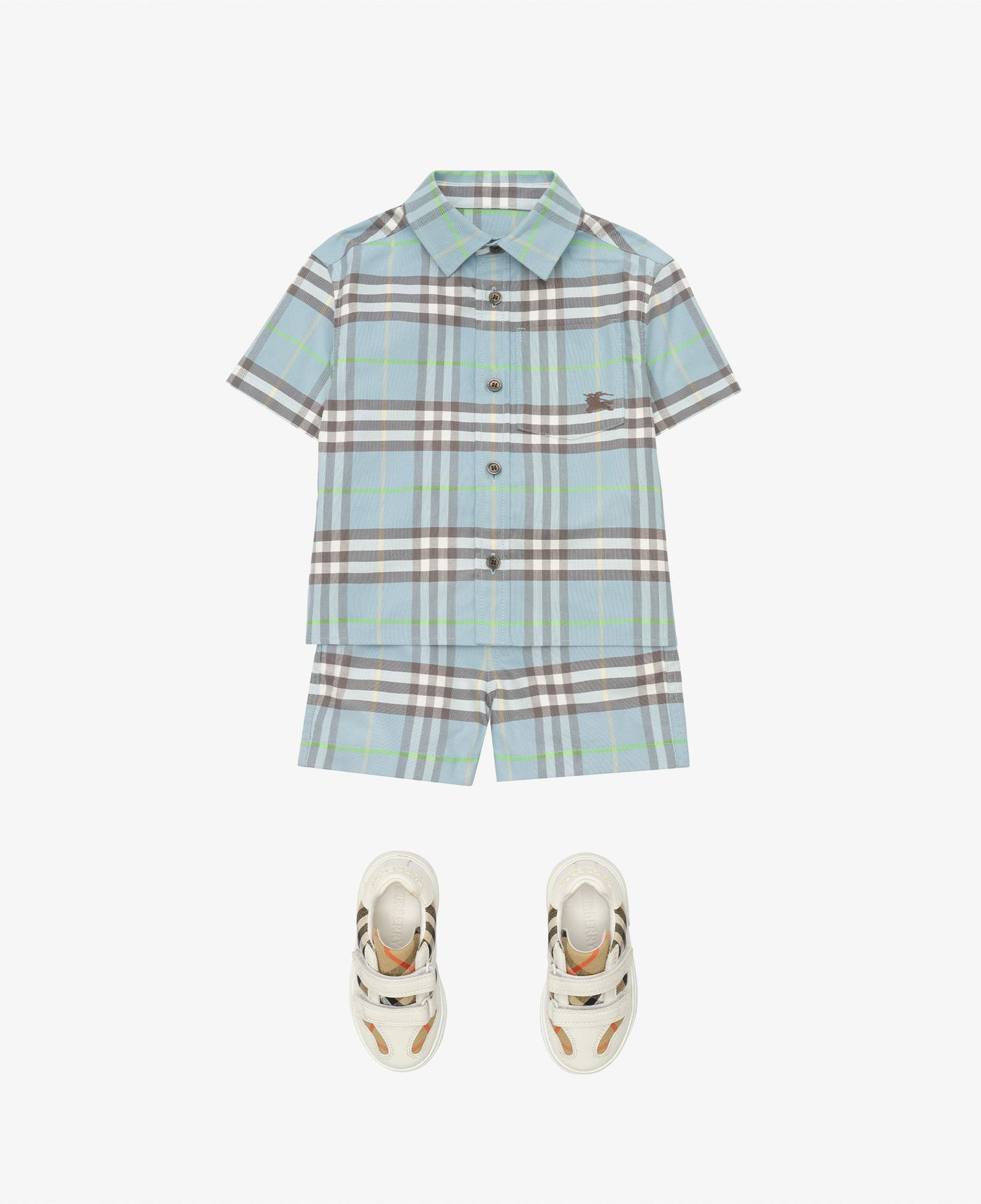 Burberry Oscar Check Çocuk Mavi Şort
