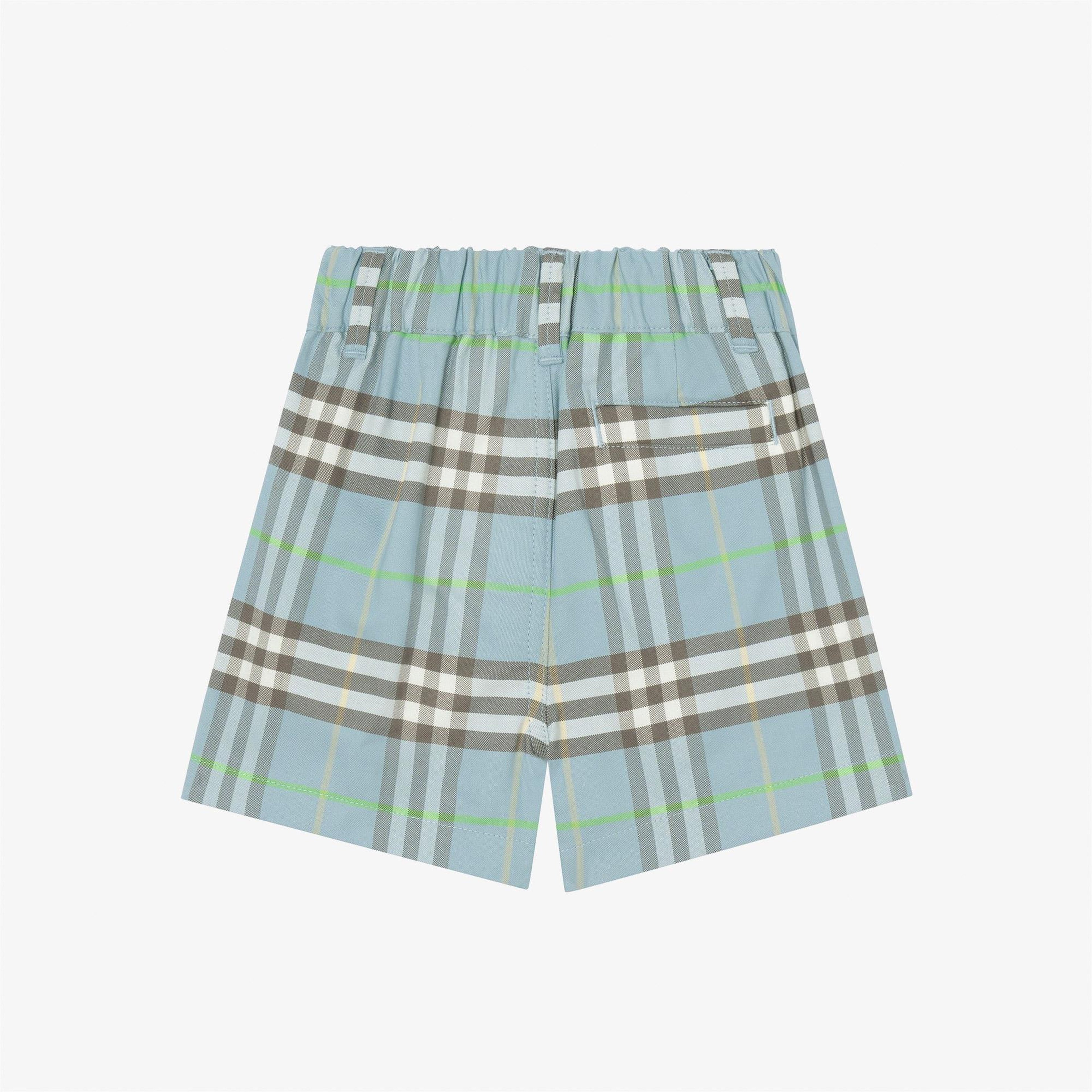 Burberry Oscar Check Çocuk Mavi Şort