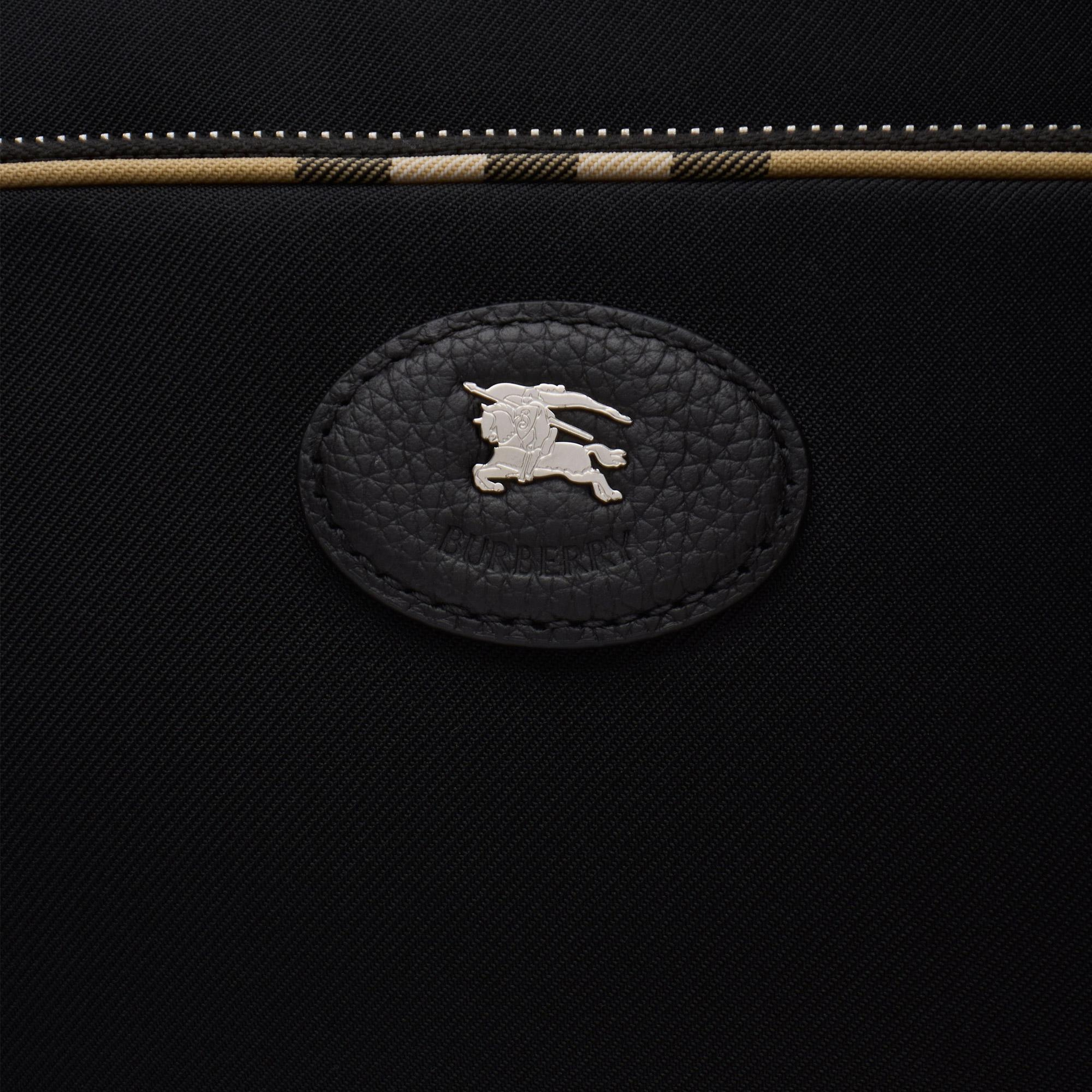 Burberry Crossbody Check Erkek Siyah Omuz Çantası