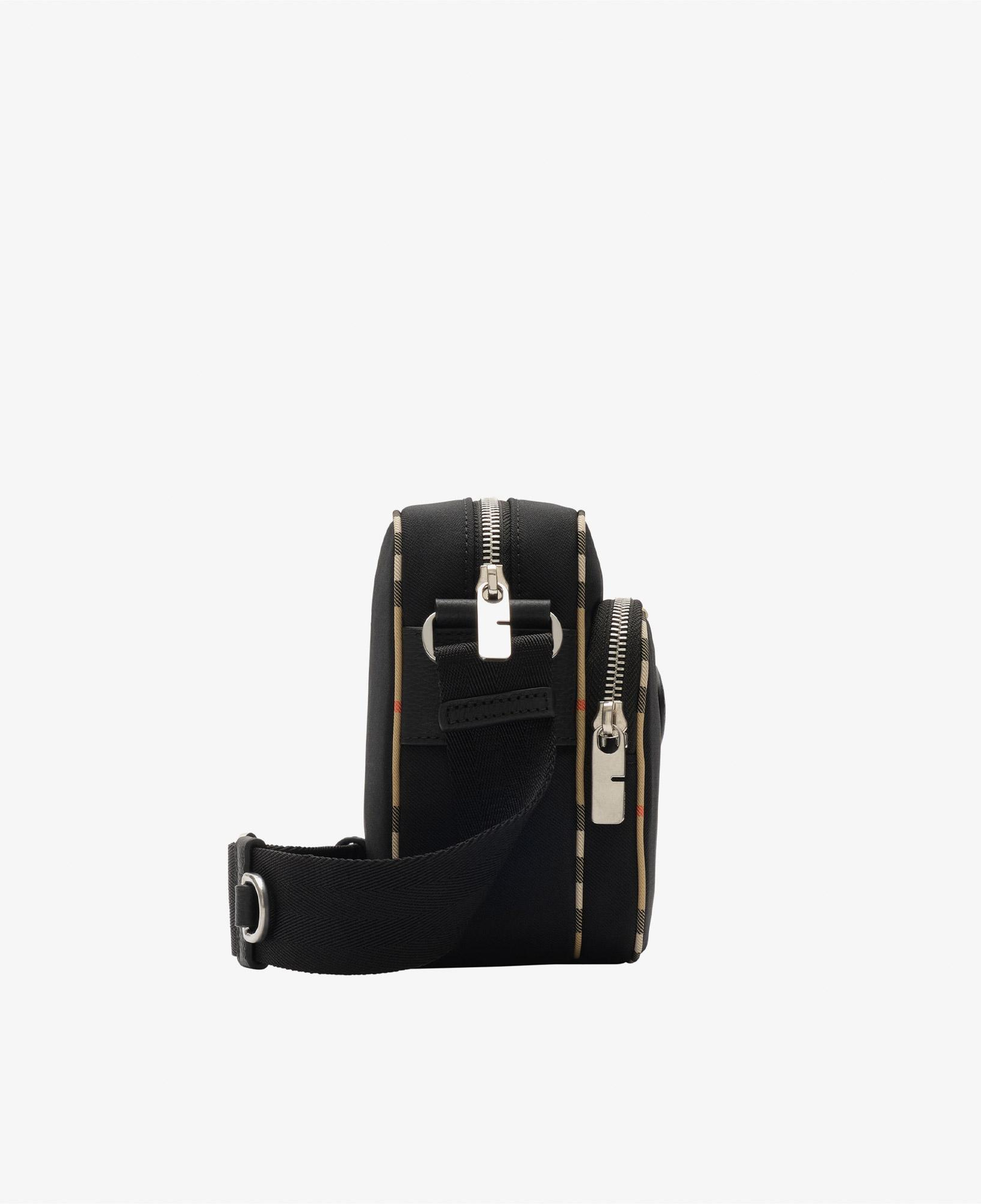 Burberry Crossbody Check Erkek Siyah Omuz Çantası