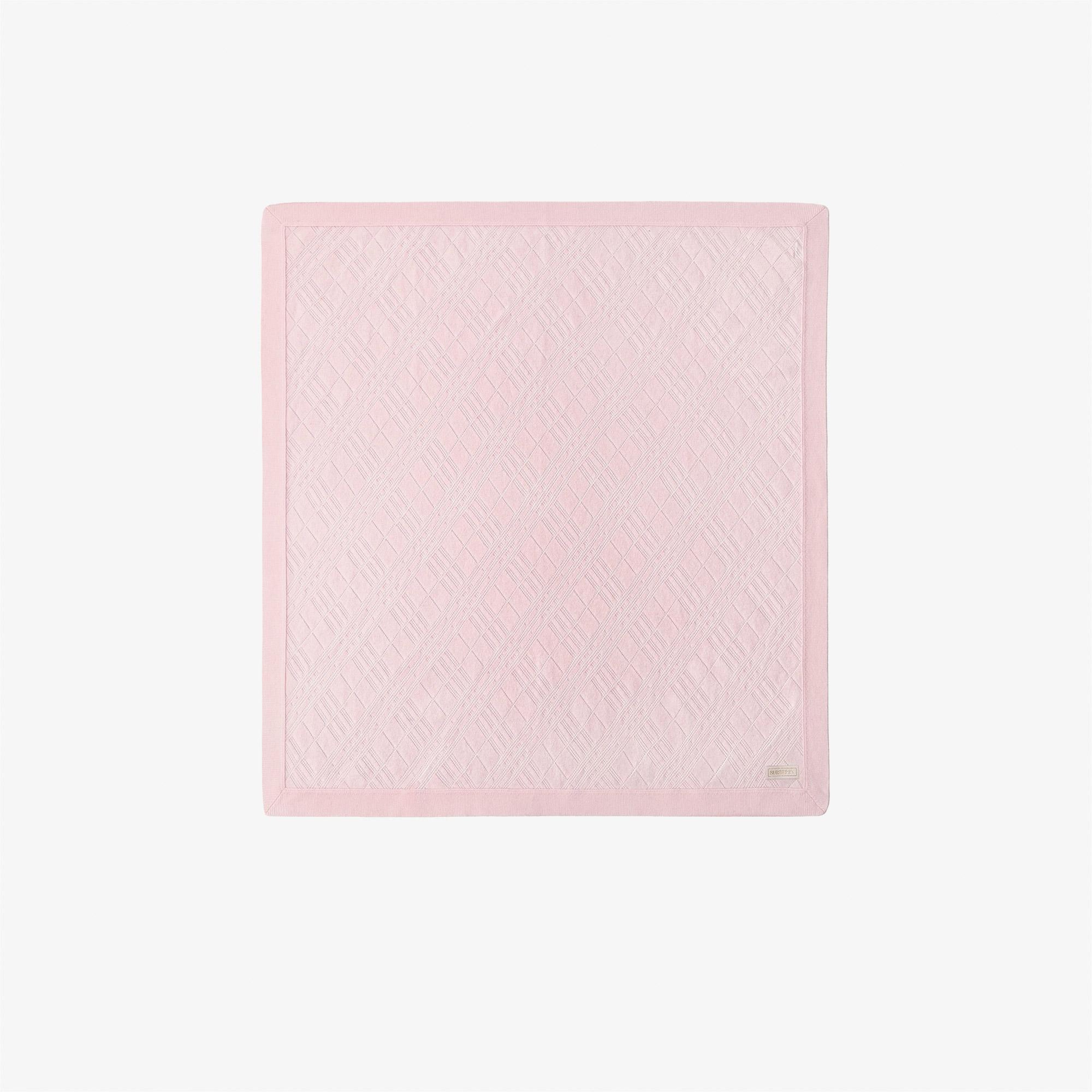 Burberry Knit Blanket Çocuk Pembe Battaniye