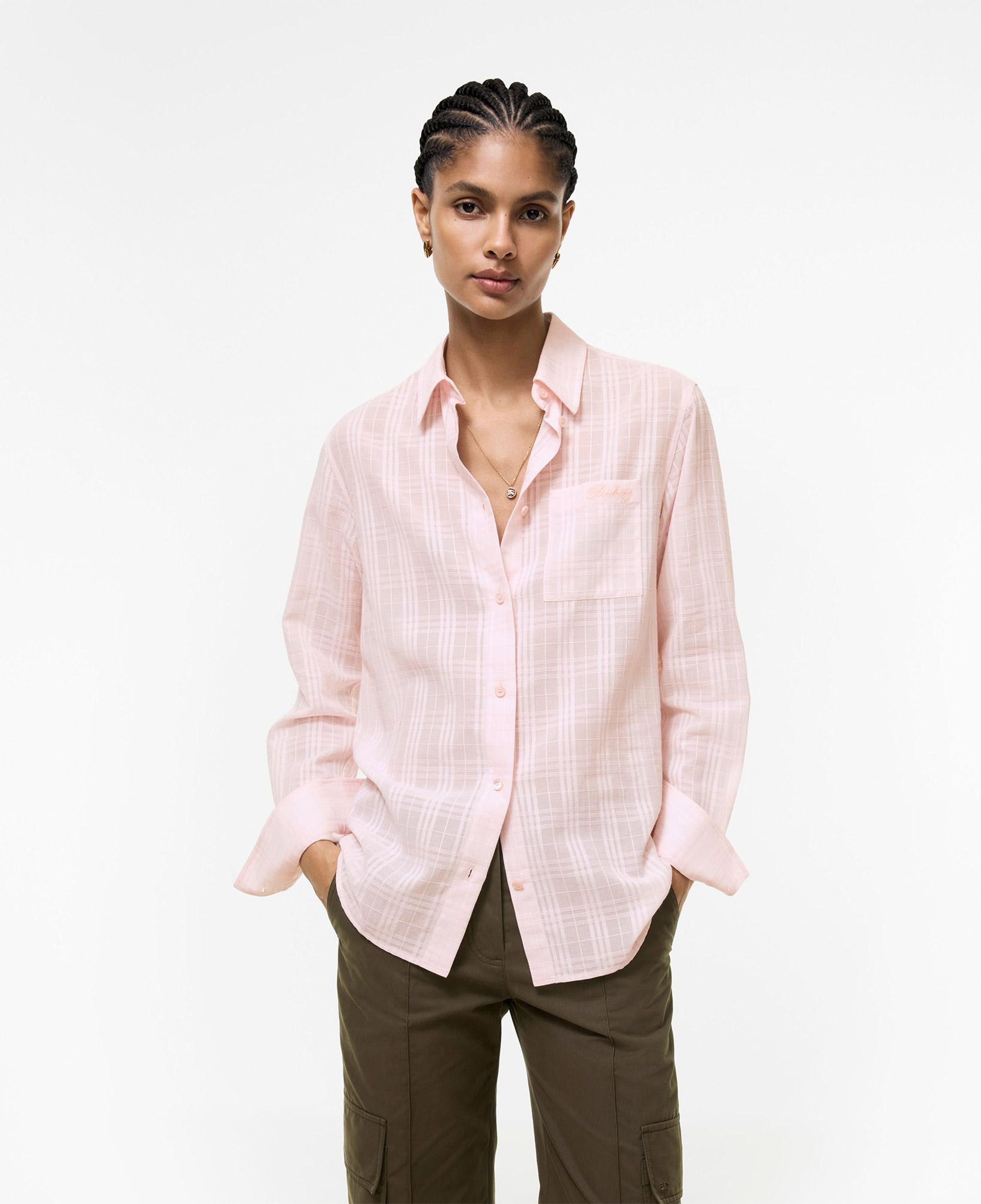 Burberry Emma Check Kadın Pembe Gömlek
