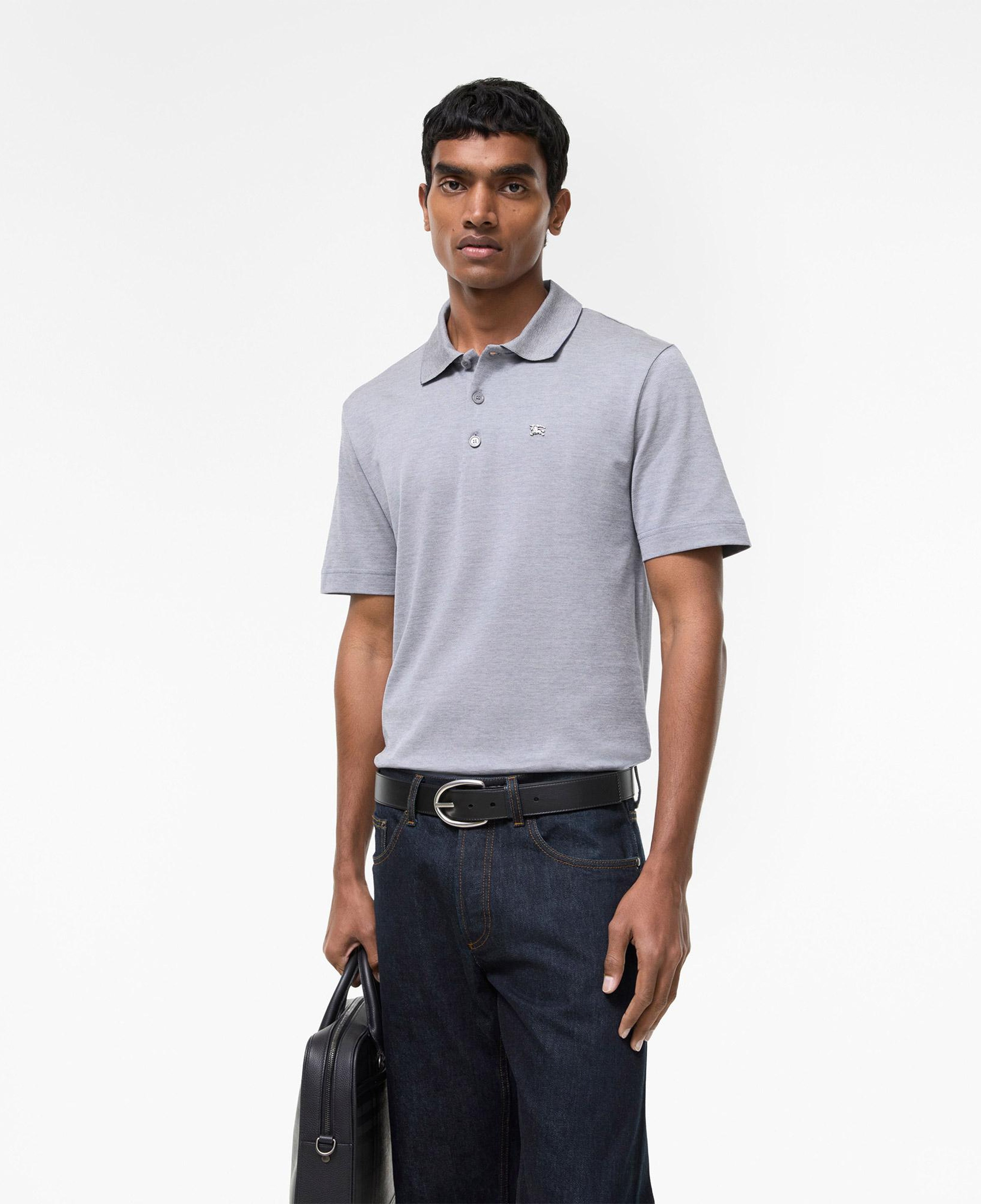 Burberry Evan Med Erkek Gri Polo