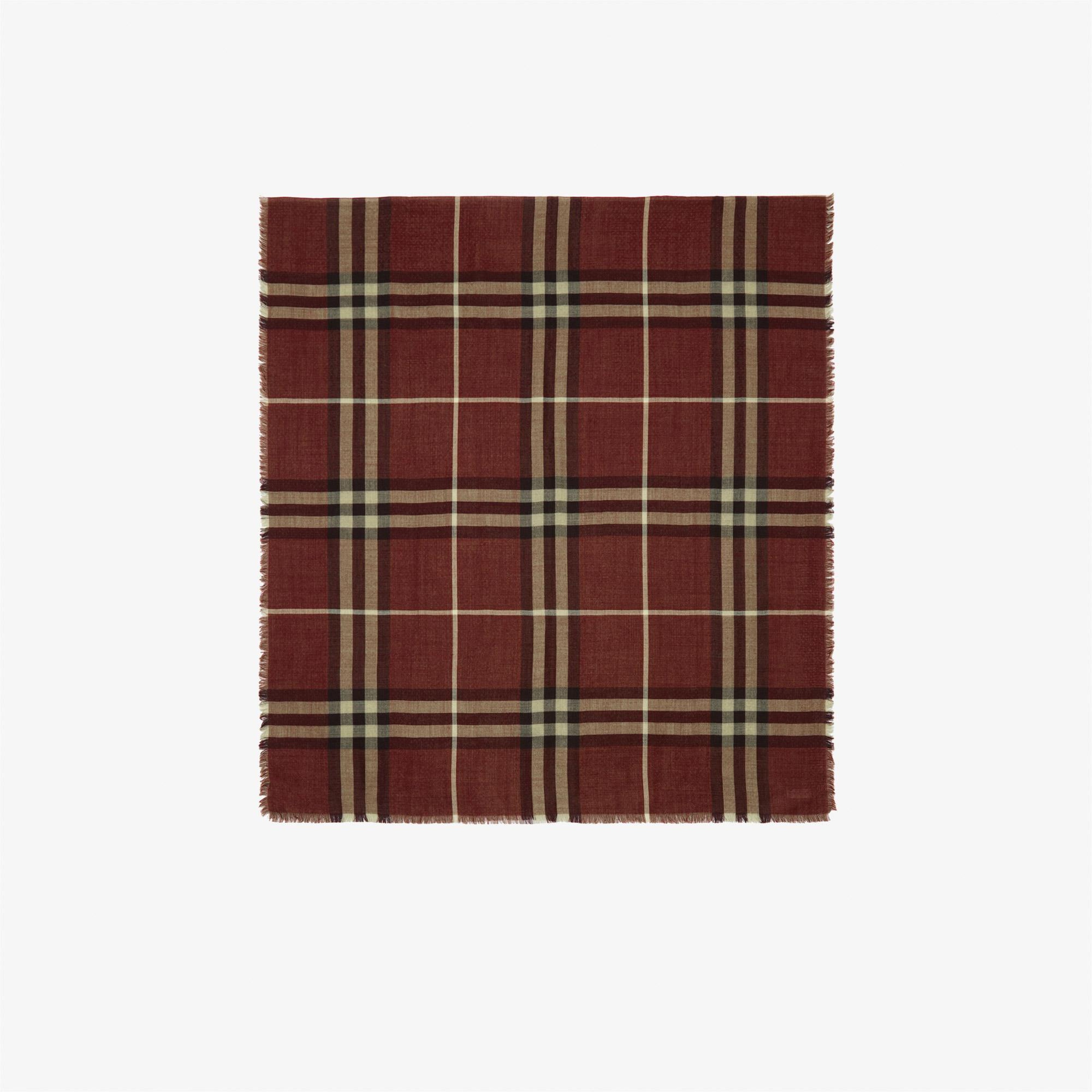 Burberry Med Kadın Bordo Atkı