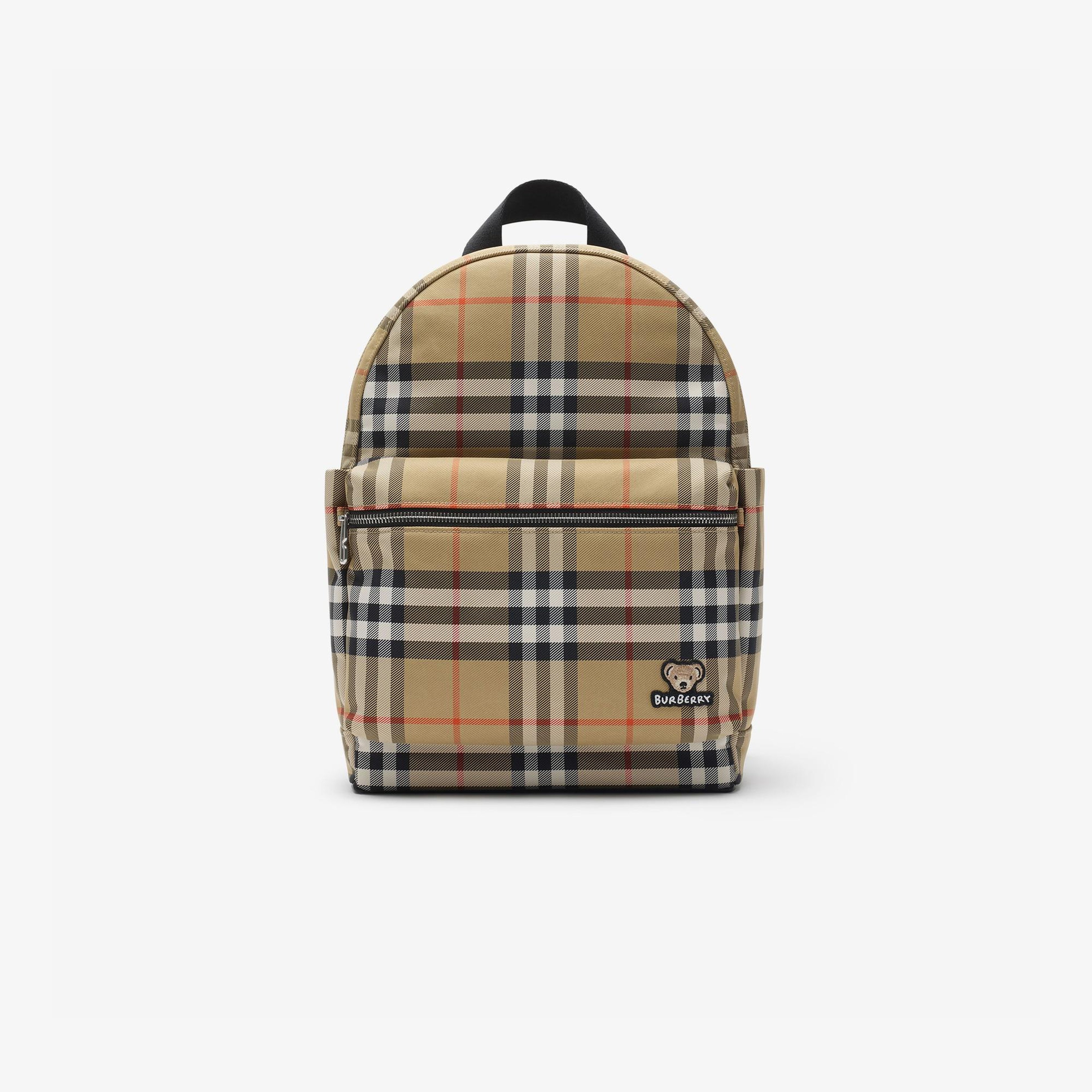 Burberry Check Huey Çocuk Bej Sırt Çantası