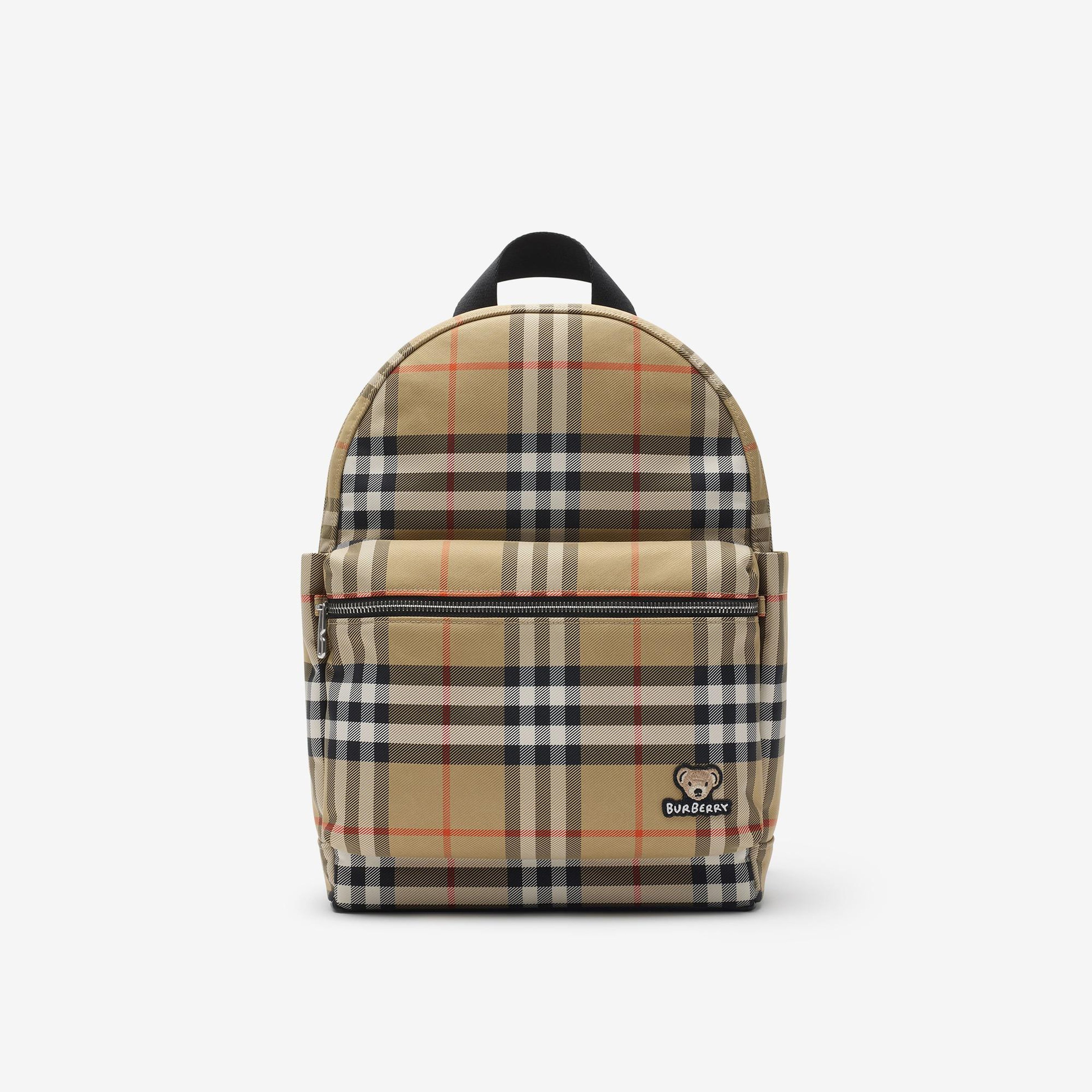 Burberry Check Huey Çocuk Bej Sırt Çantası