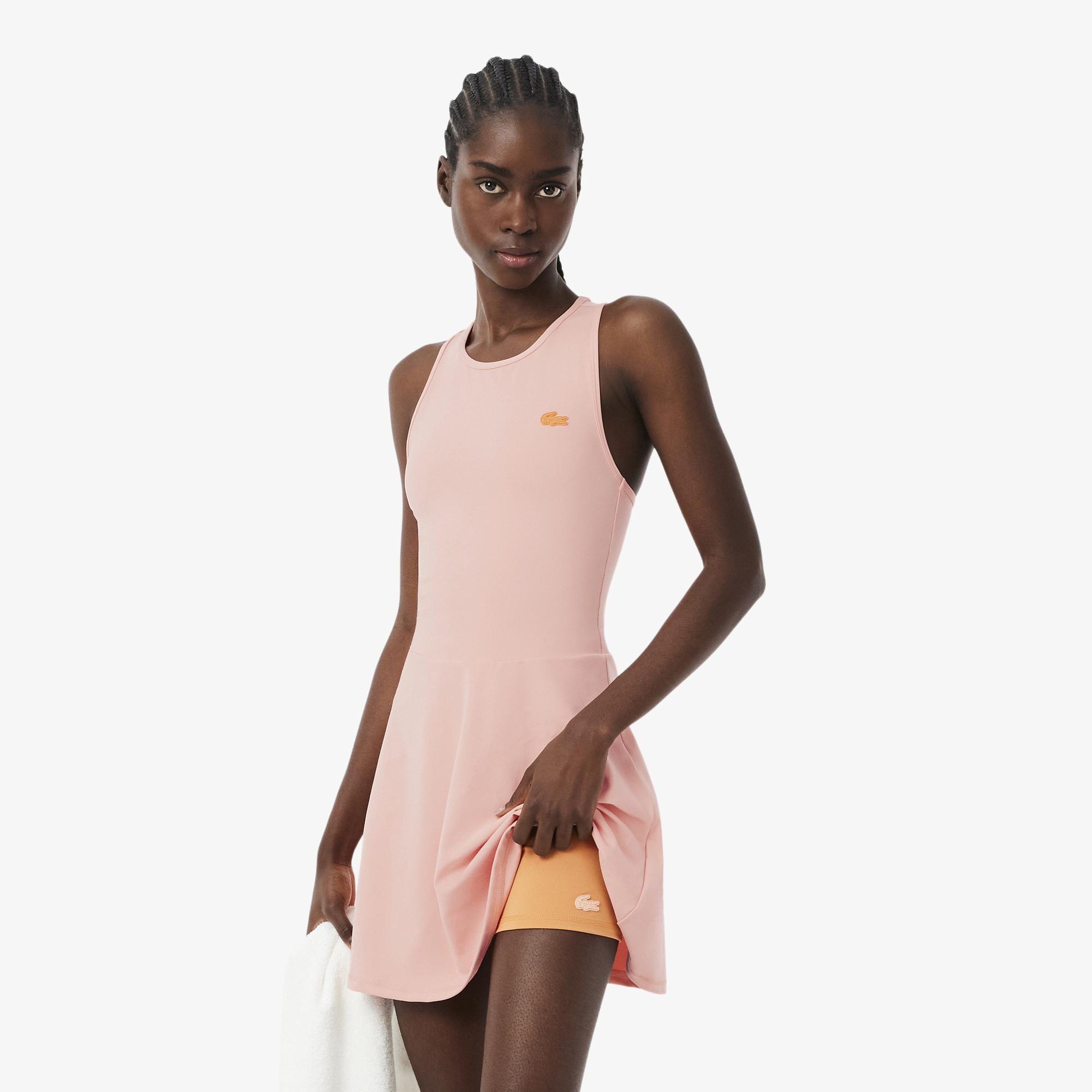 Kadın Kolsuz Bisiklet Yaka Ultra Dry Pembe Elbise