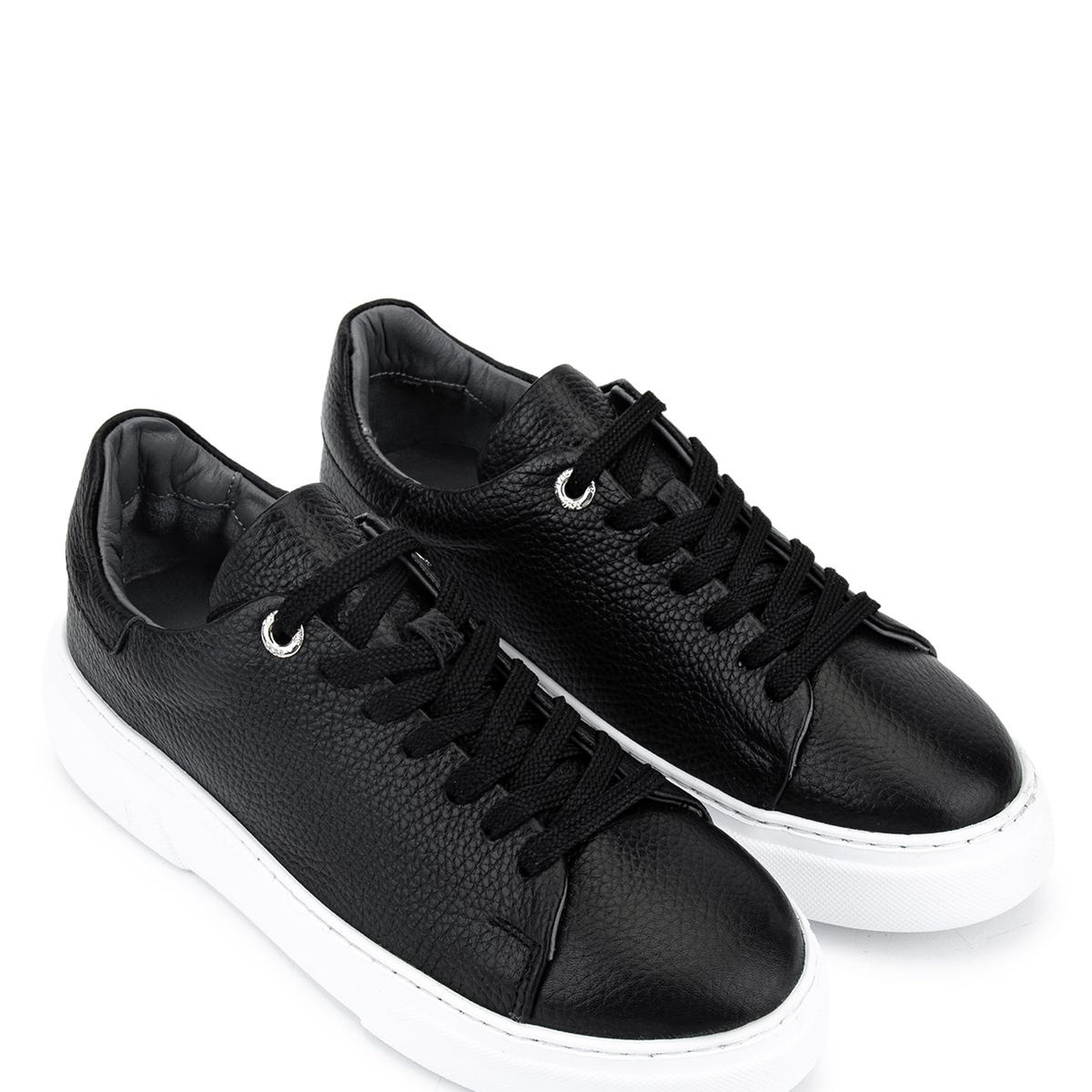 Tamer Tanca Kadın Hakiki Deri Siyah Floter Sneakers & Spor Ayakkabı