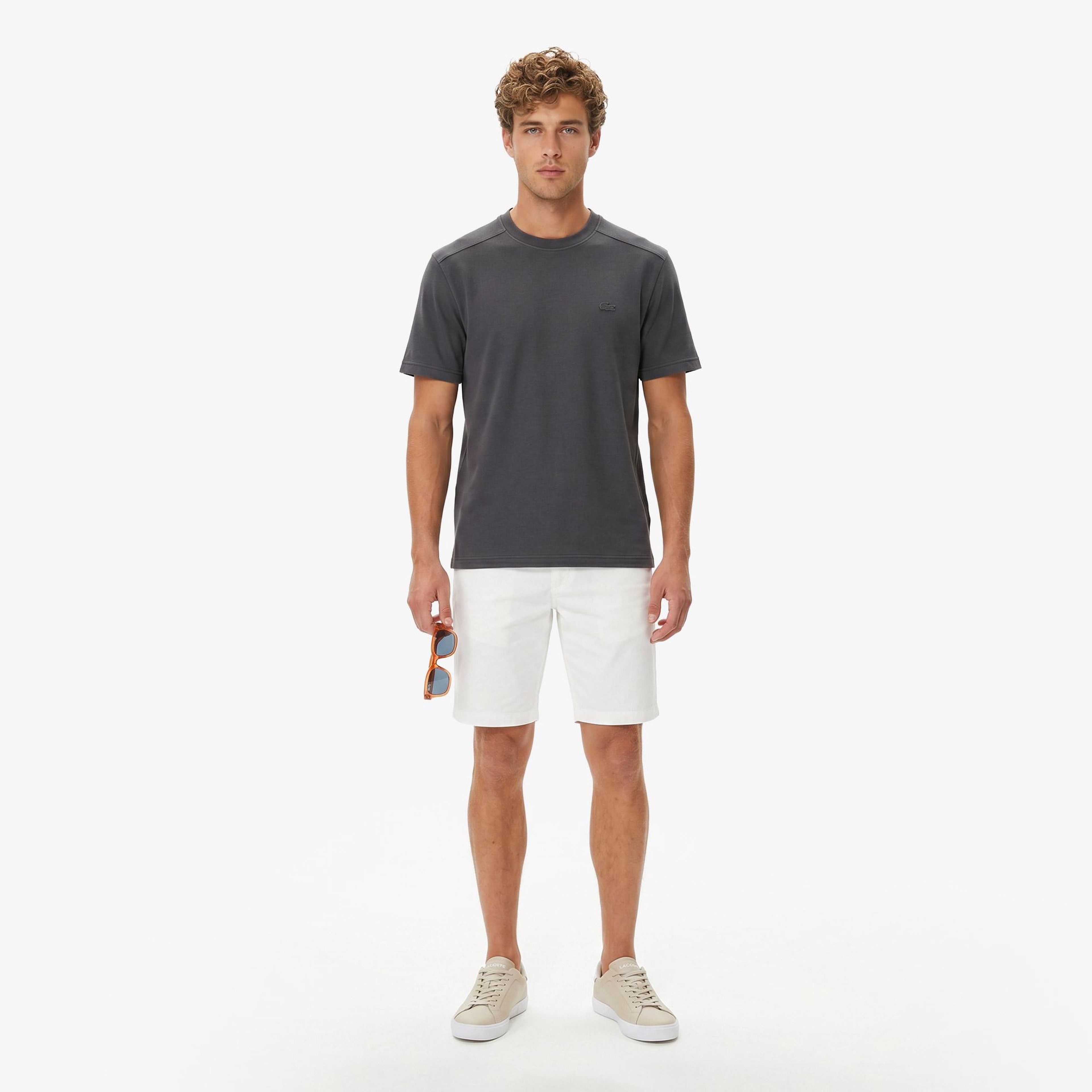 Erkek Relaxed Fit Bisiklet Yaka Koyu Gri T-Shirt