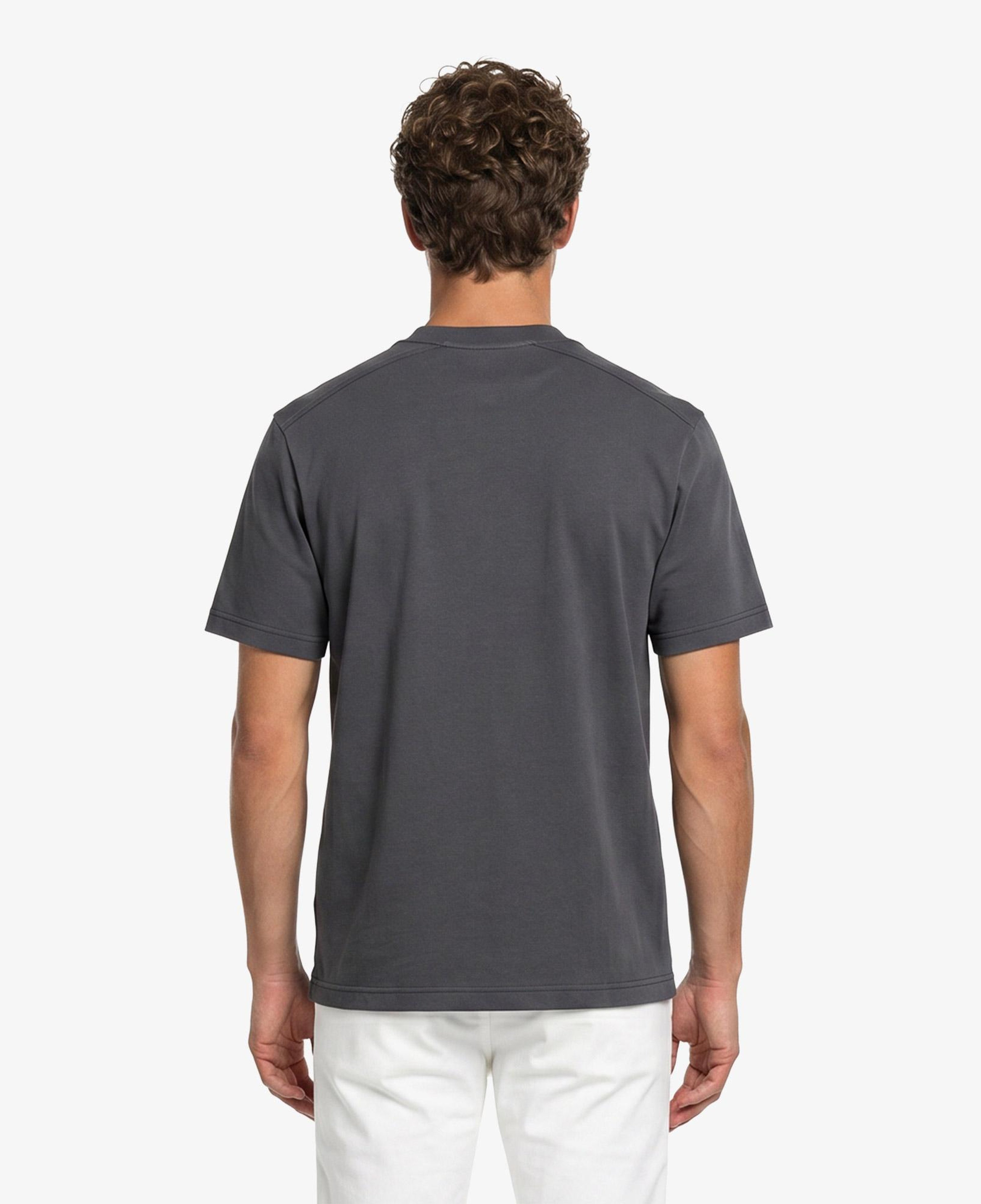 Erkek Relaxed Fit Bisiklet Yaka Koyu Gri T-Shirt
