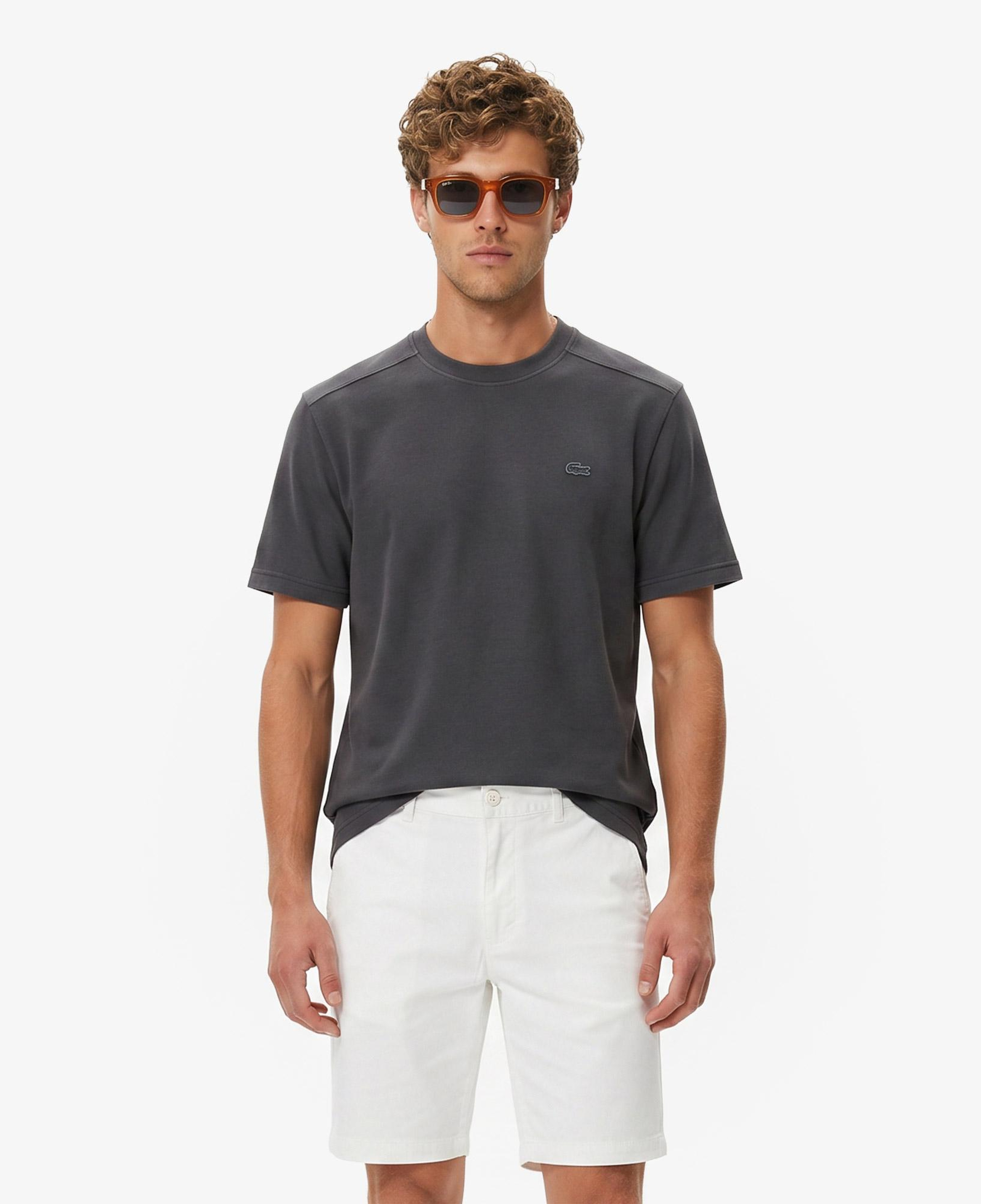 Erkek Relaxed Fit Bisiklet Yaka Koyu Gri T-Shirt