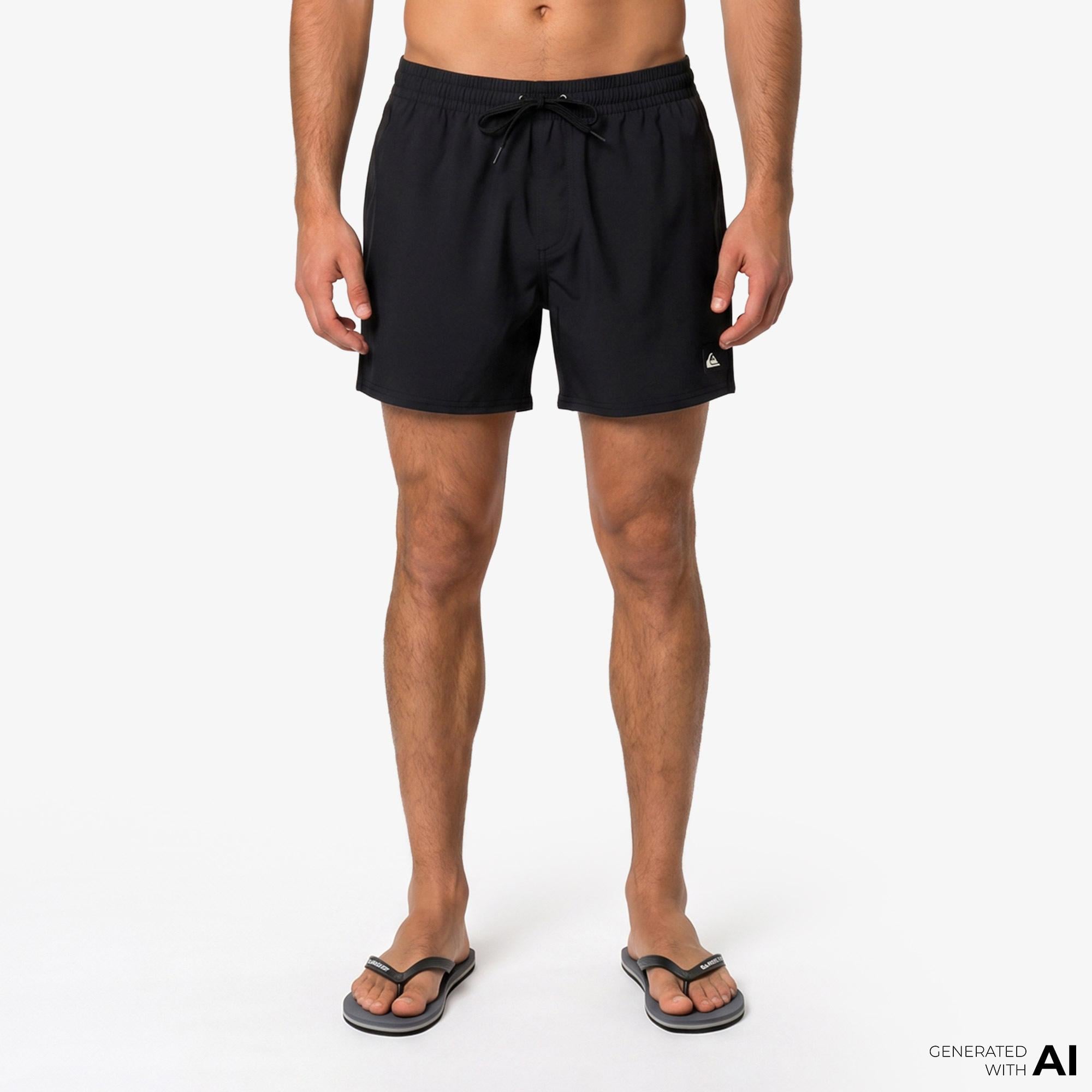 Quiksilver Everyday Flex Volley 15 Erkek Siyah Deniz Şortu