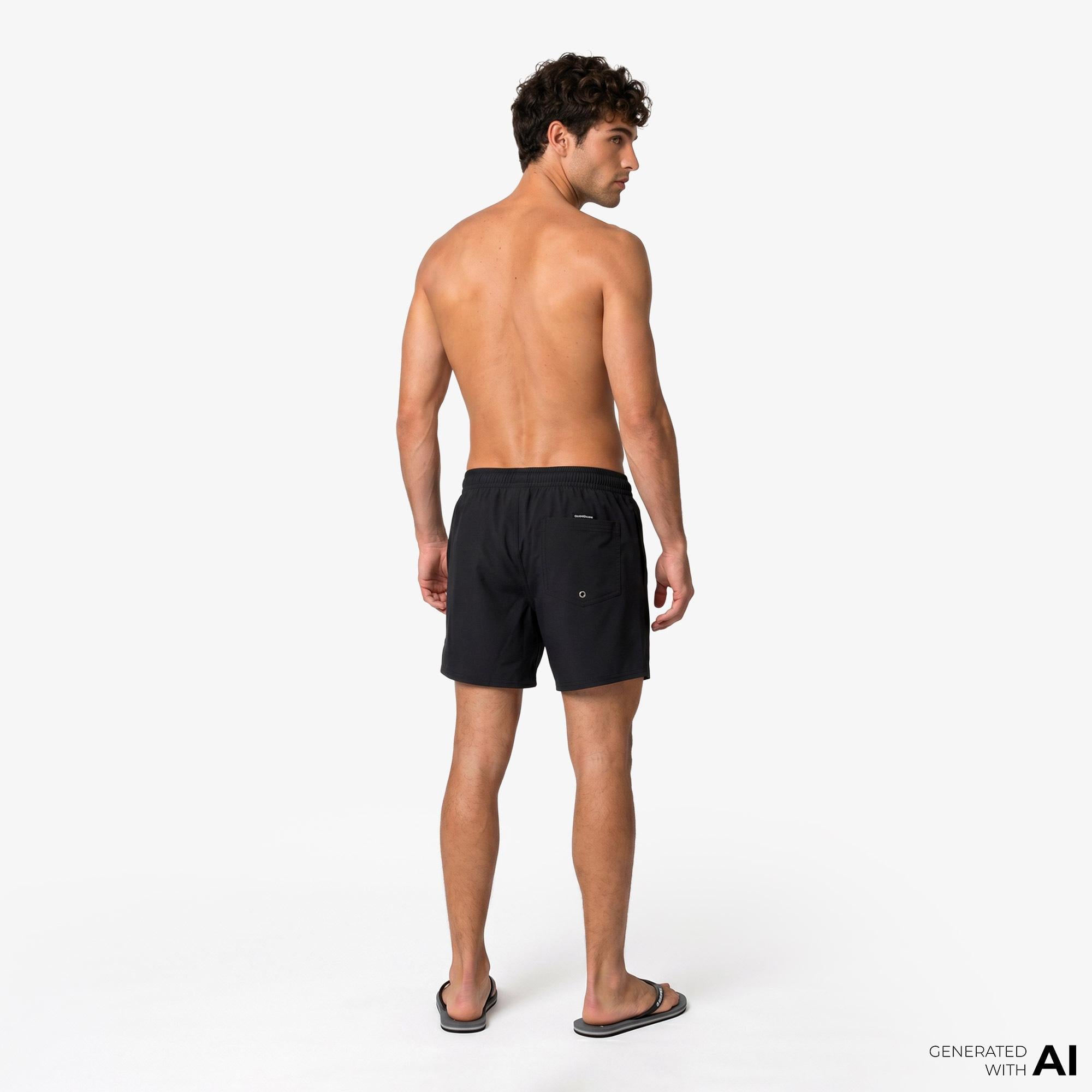 Quiksilver Everyday Flex Volley 15 Erkek Siyah Deniz Şortu