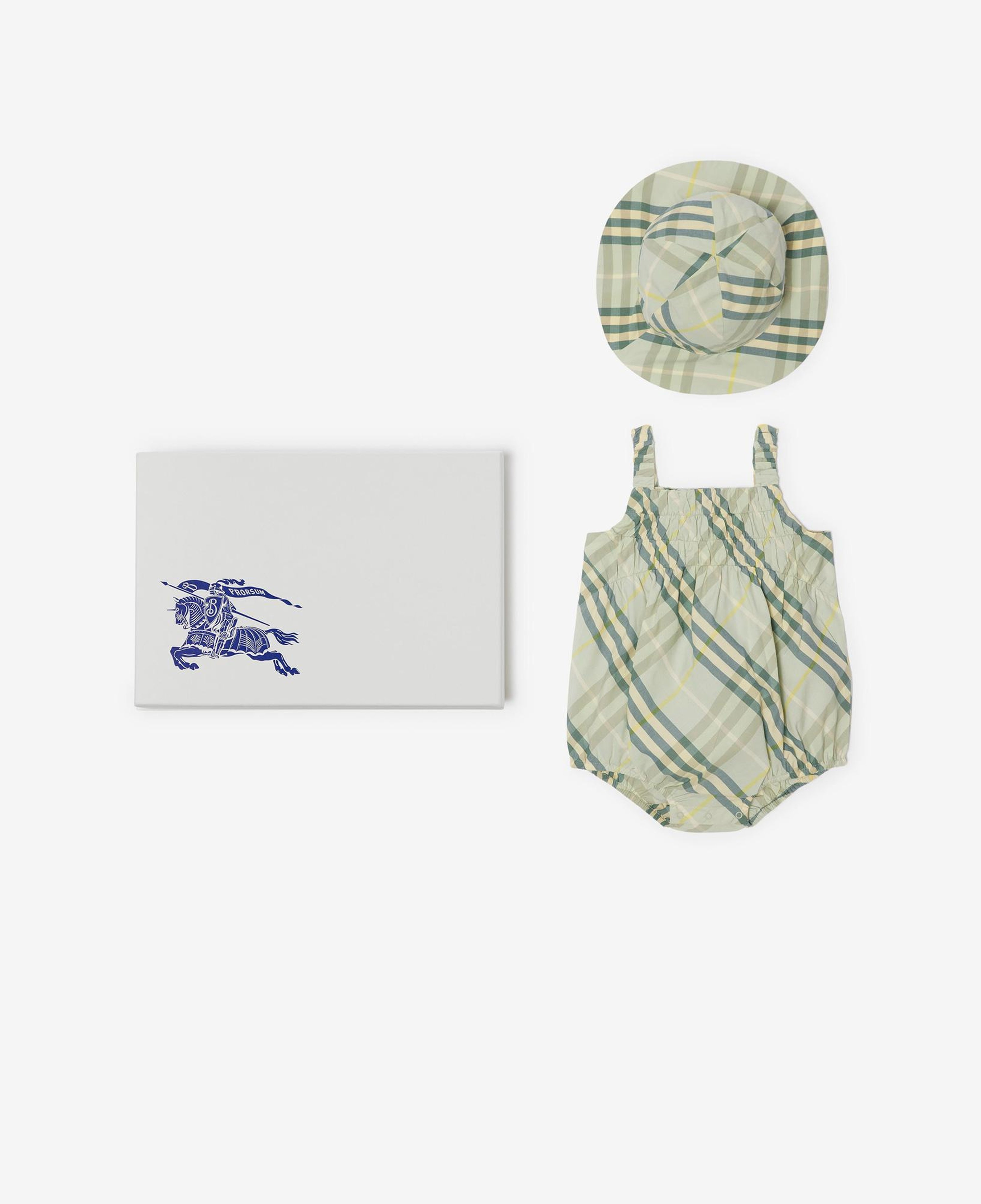 Burberry Raye Set Cotton Two-Piece Çocuk Krem Hediye Seti
