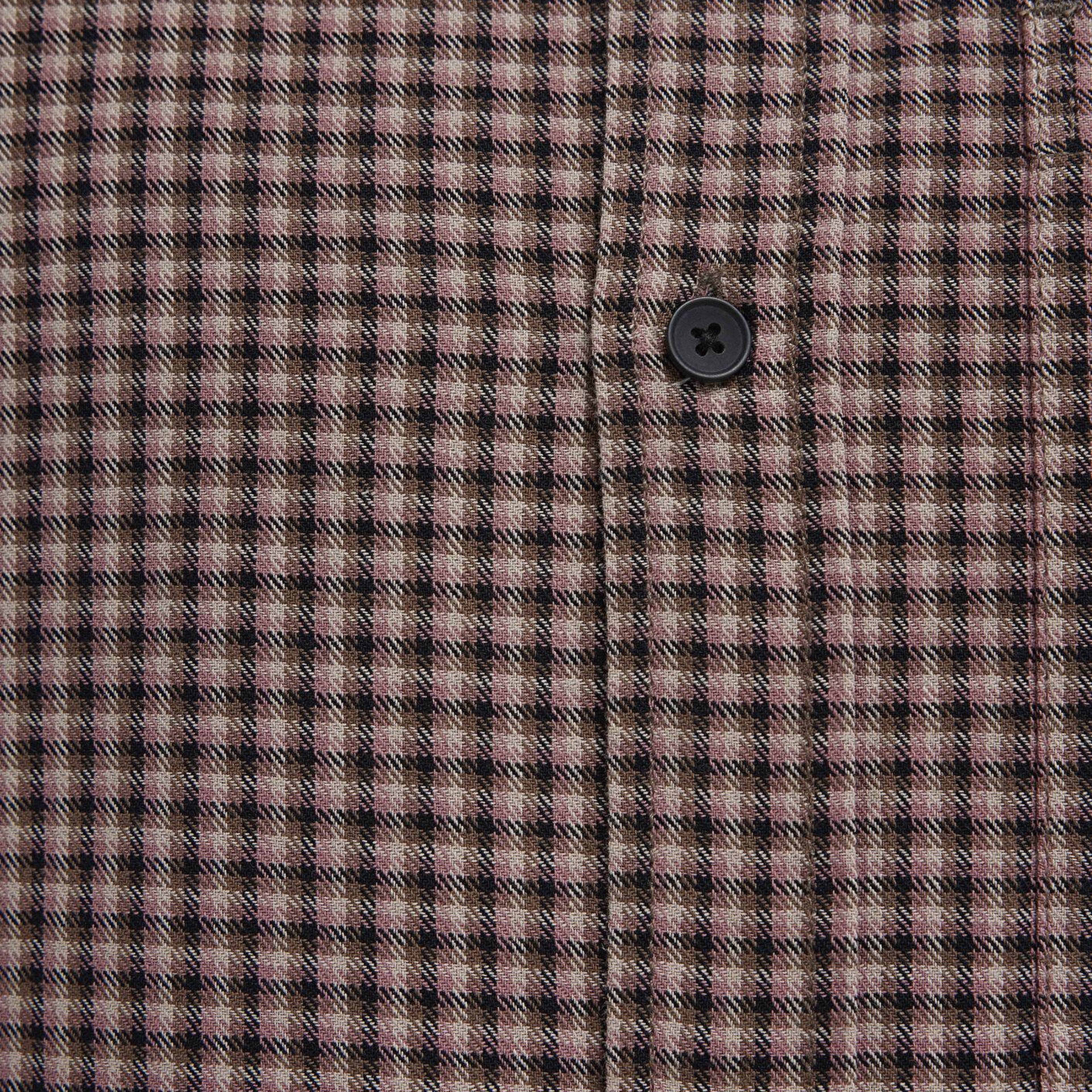 Mavi Bordo Ekose Gömlek Loose Fit / Bol Rahat Kesim 0211887-91419