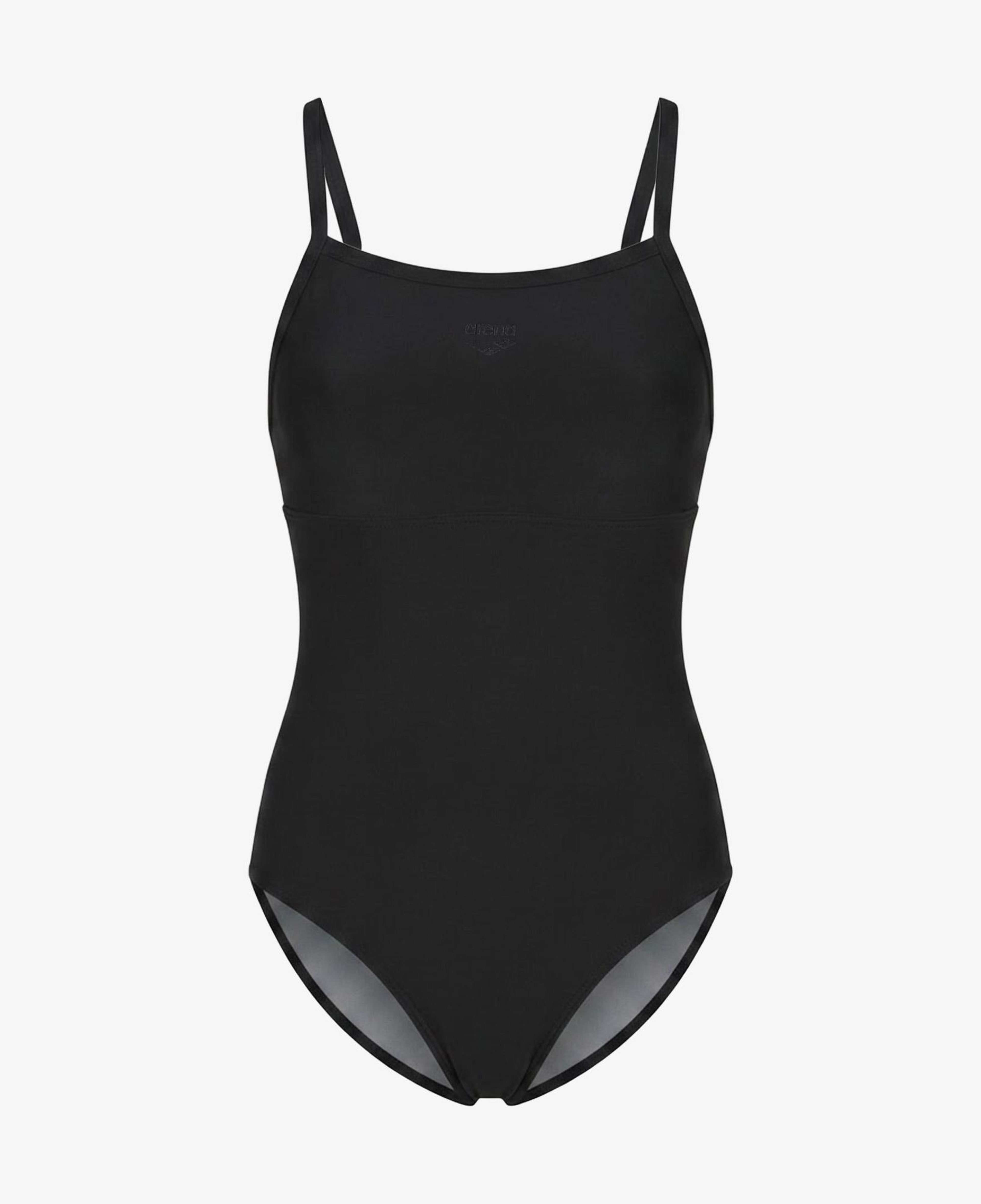 Arena Solid Swimsuit Lightdrop Back Kadın Siyah Mayo