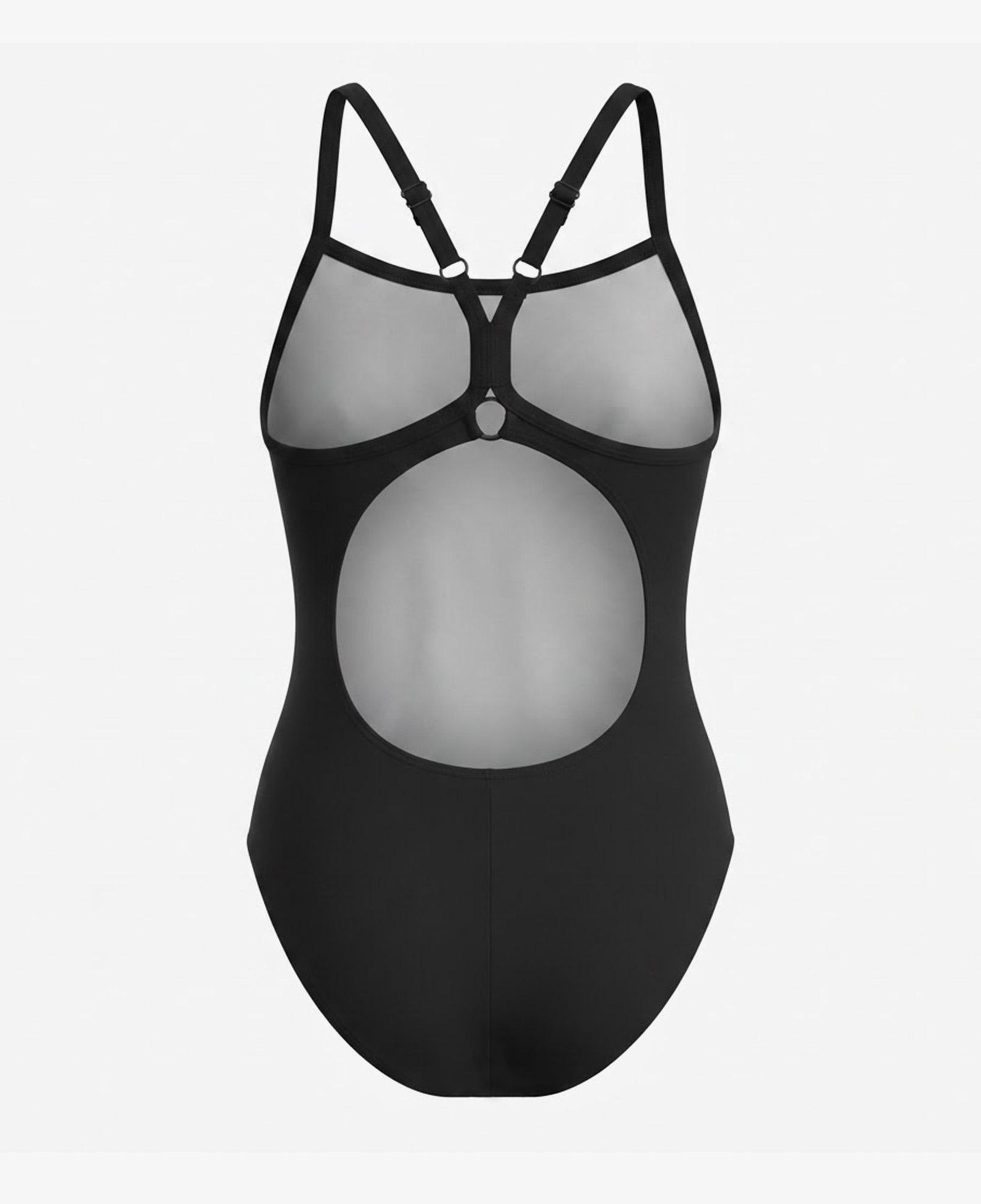 Arena Solid Swimsuit Lightdrop Back Kadın Siyah Mayo