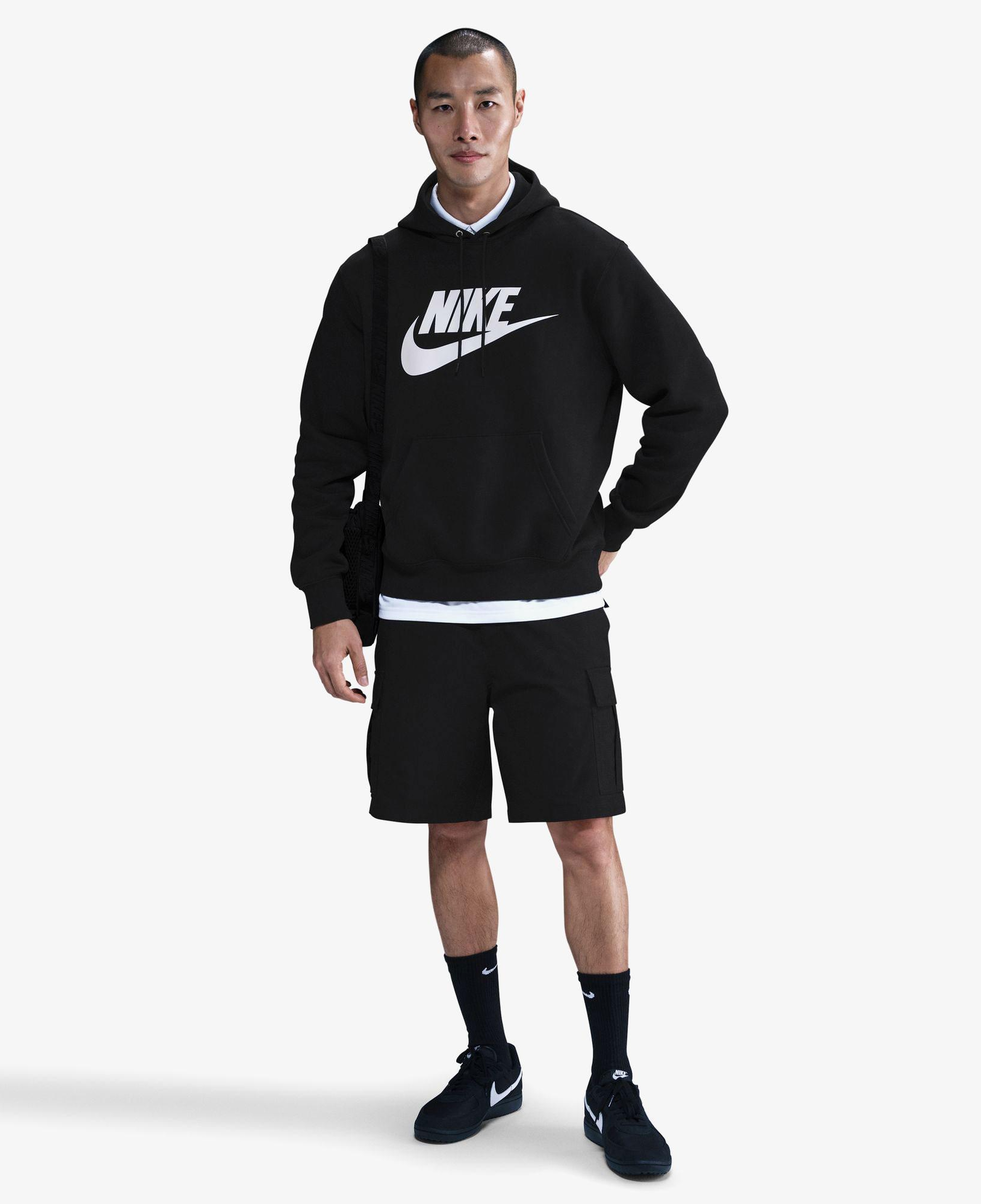 Nike Sportswear Club Pullover Gfx Erkek Siyah Hoodie