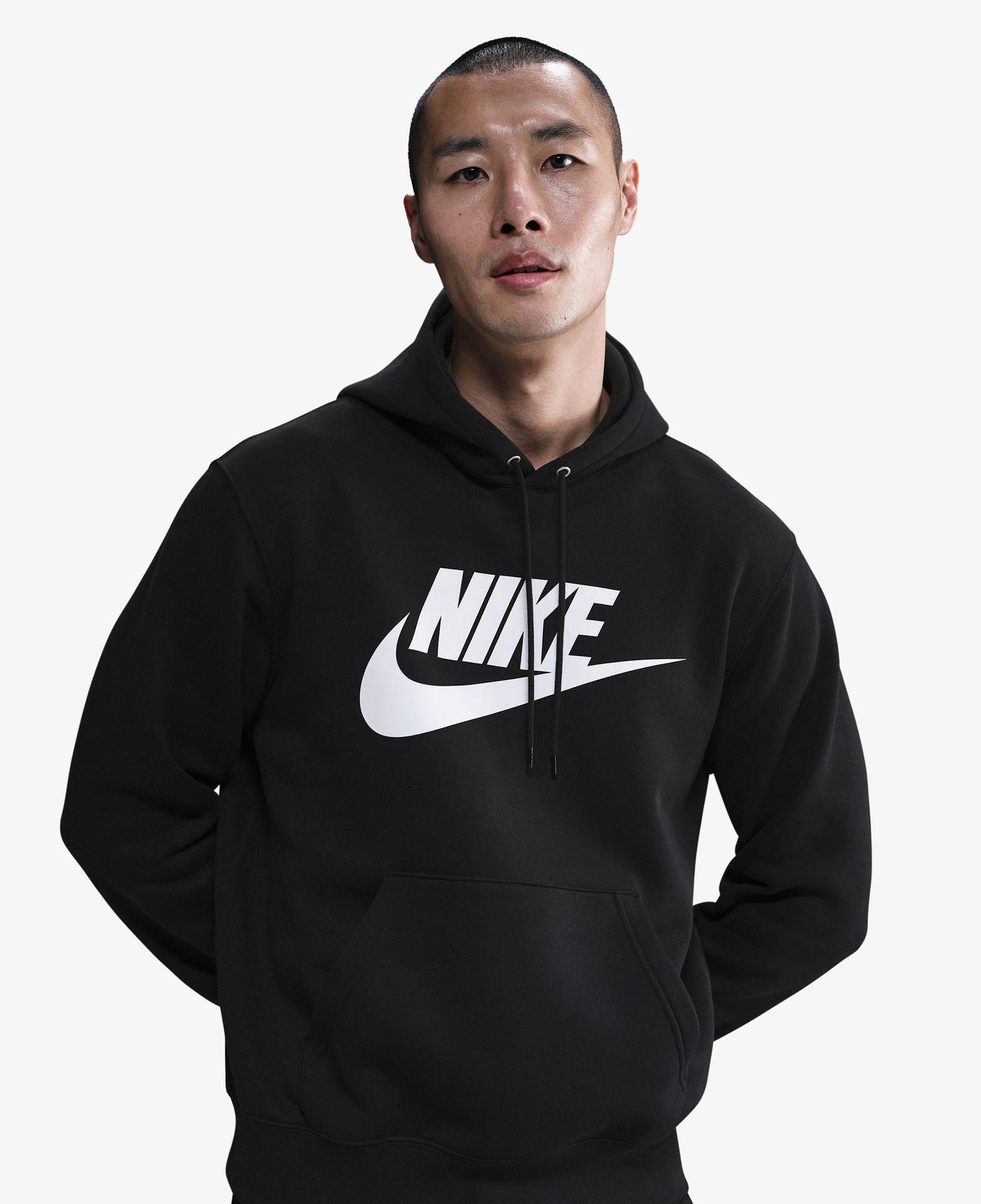 Nike Sportswear Club Pullover Gfx Erkek Siyah Hoodie