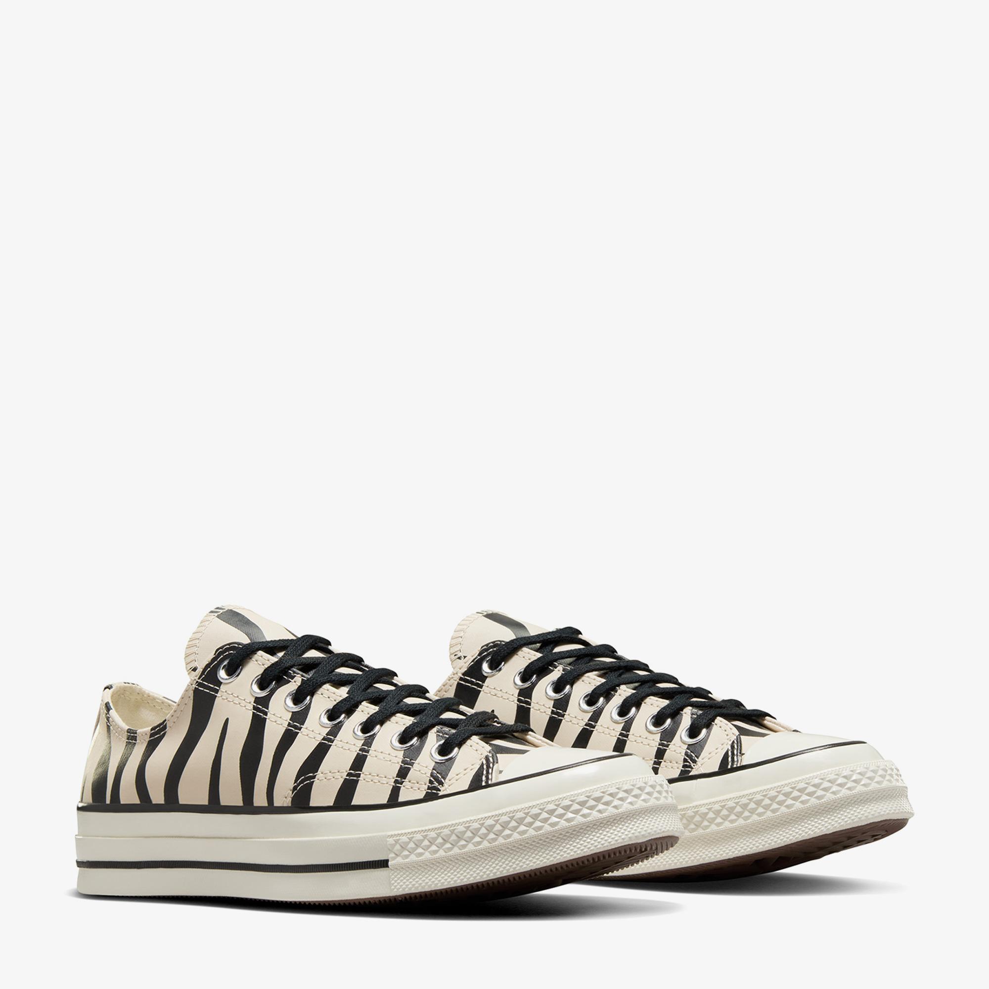 Converse Chuck 70 Zebra Print Unisex Bej Sneaker