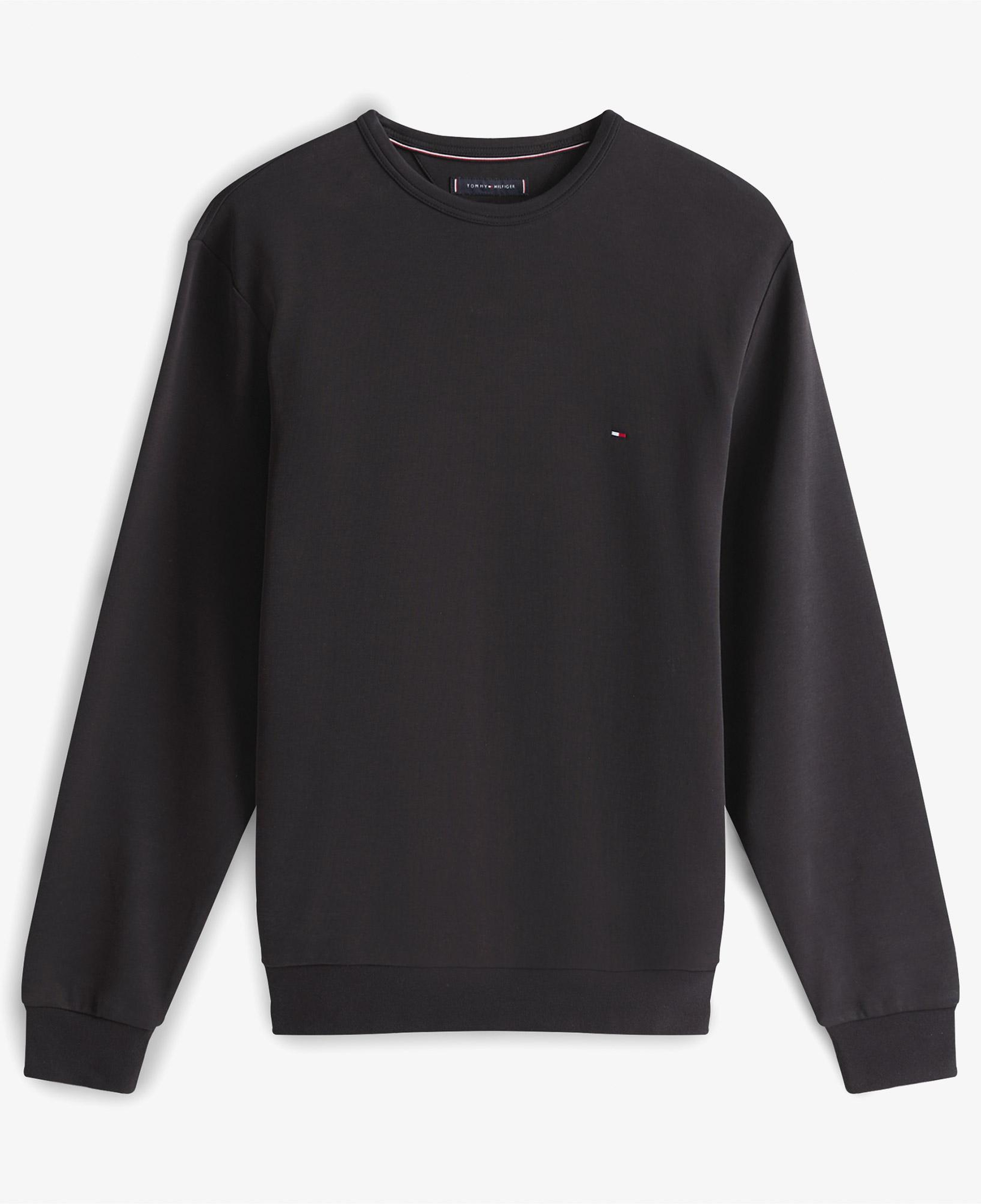 Tommy Hilfiger Essential Intechno Yuvarlak Yaka Erkek Siyah Sweatshirt