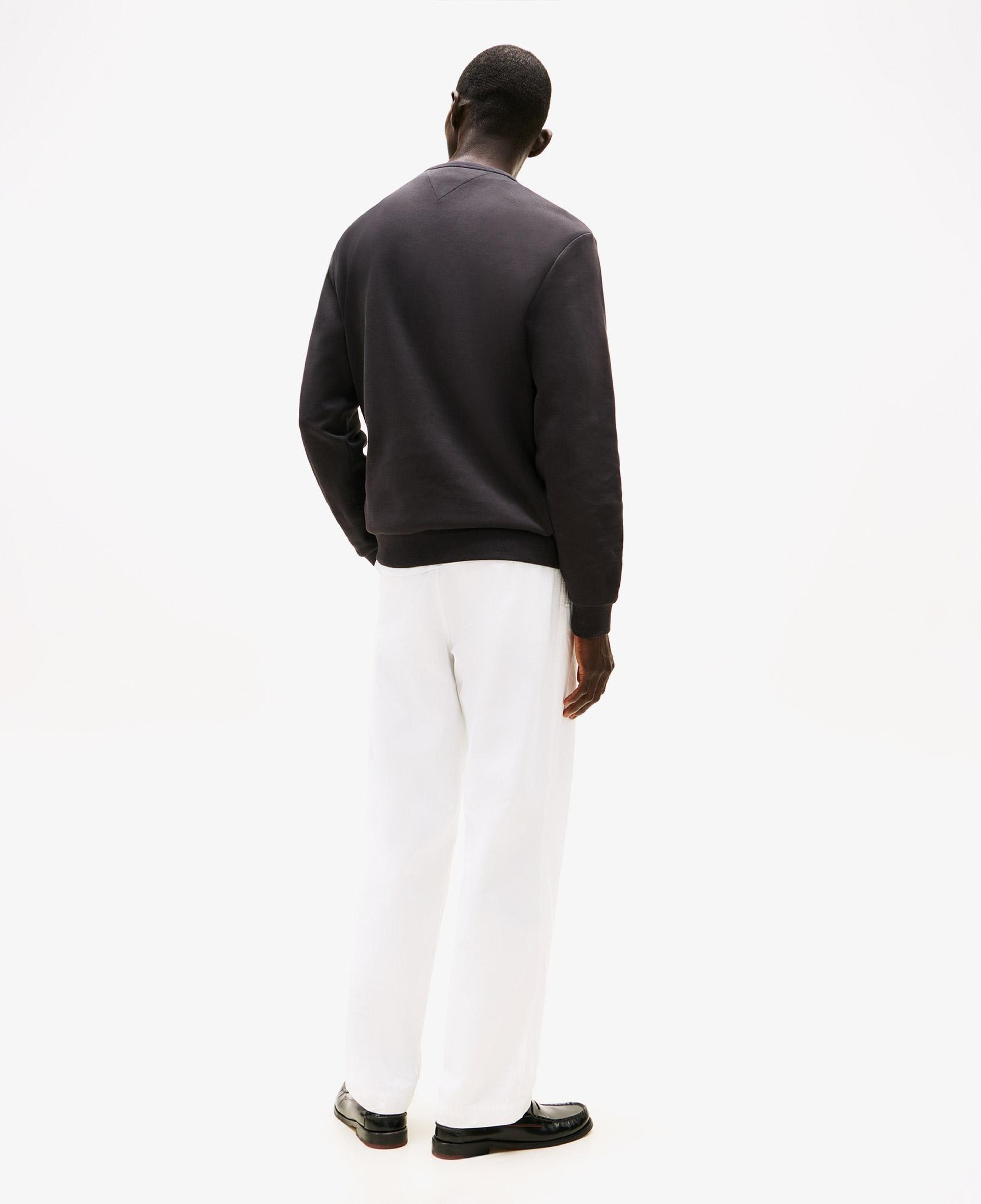Tommy Hilfiger Essential Intechno Yuvarlak Yaka Erkek Siyah Sweatshirt