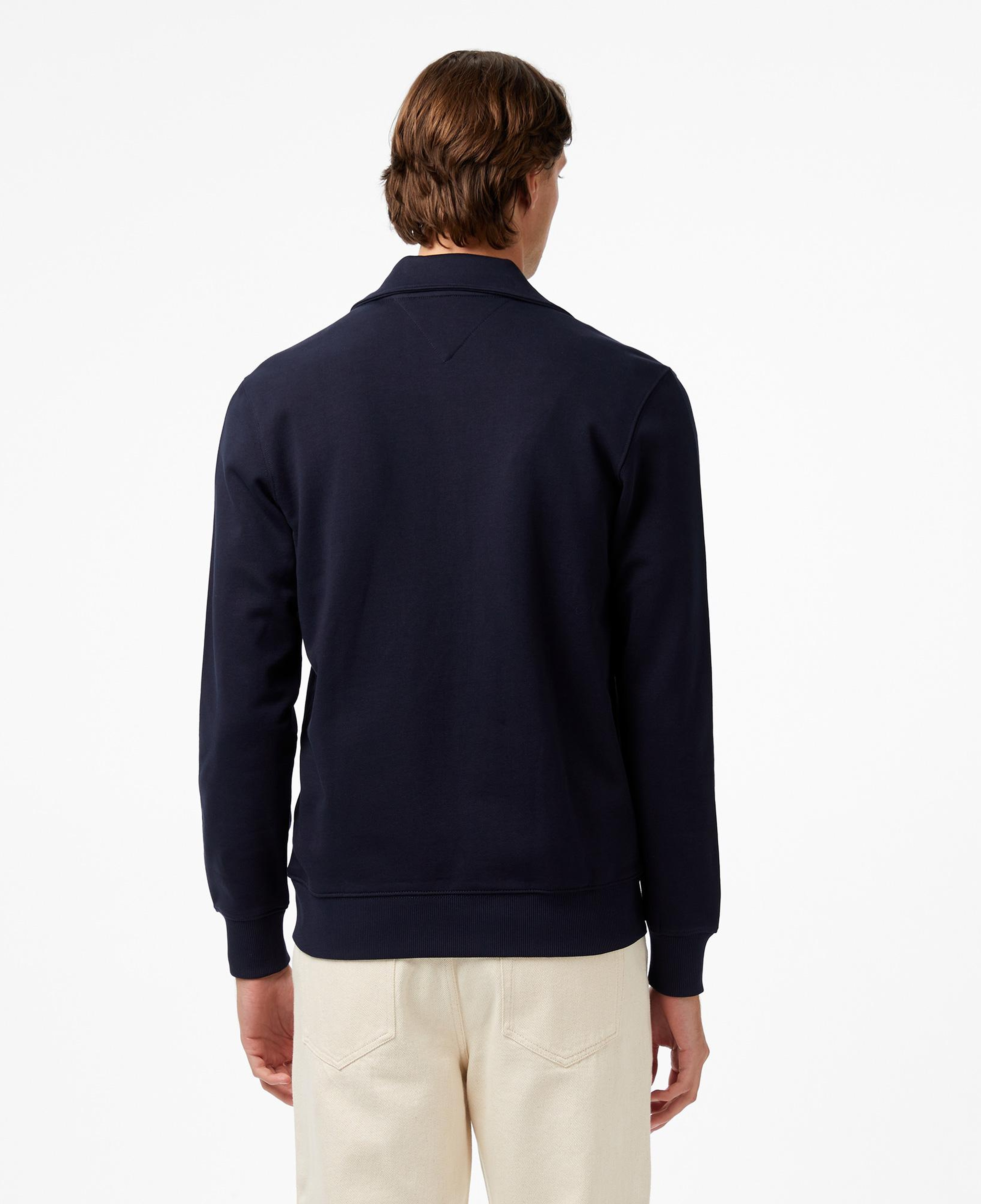 Tommy Hilfiger Essential Terry Stand Collar Erkek Fermuarlı Lacivert Sweatshirt