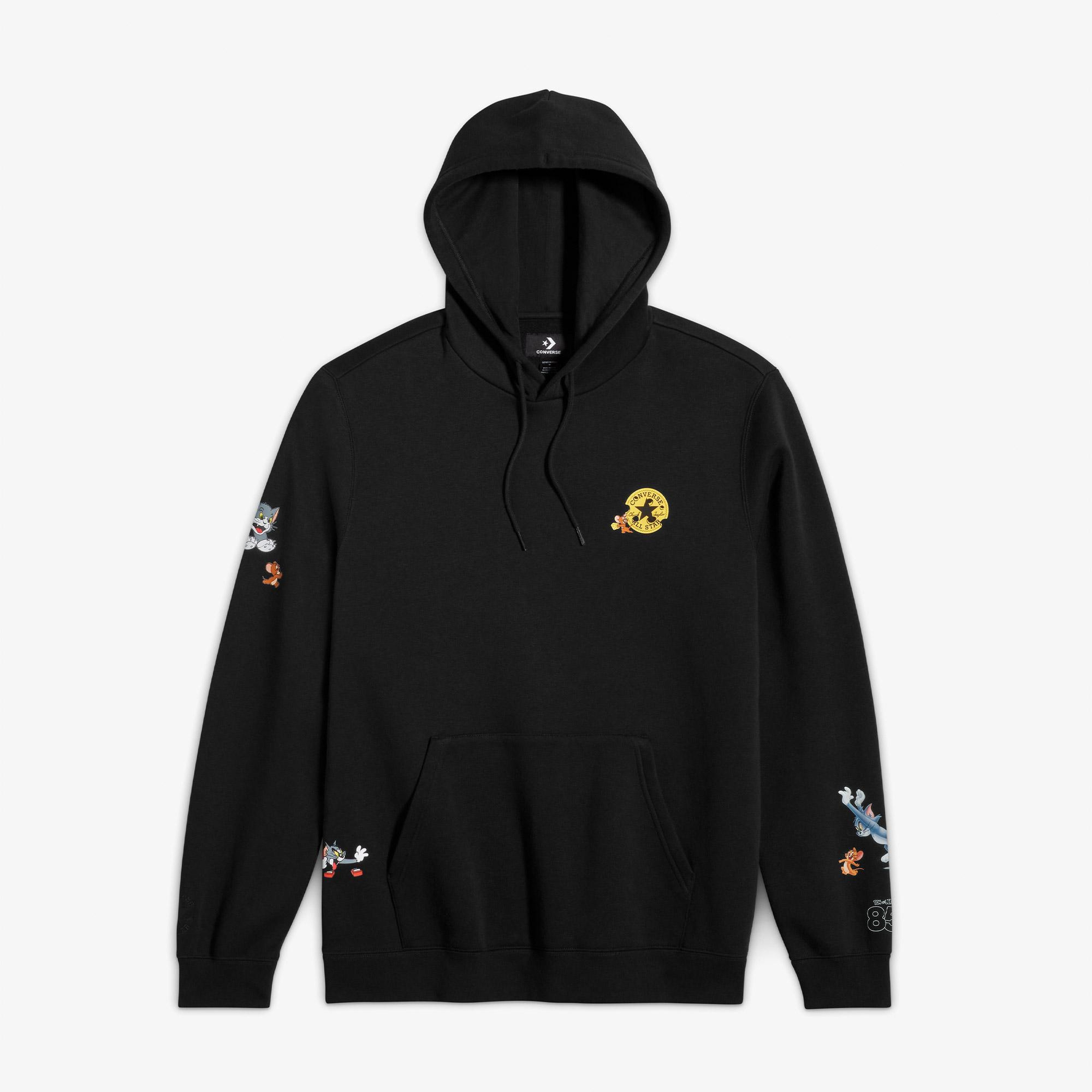 Converse X Tom & Jerry Unisex Siyah Sweatshirt