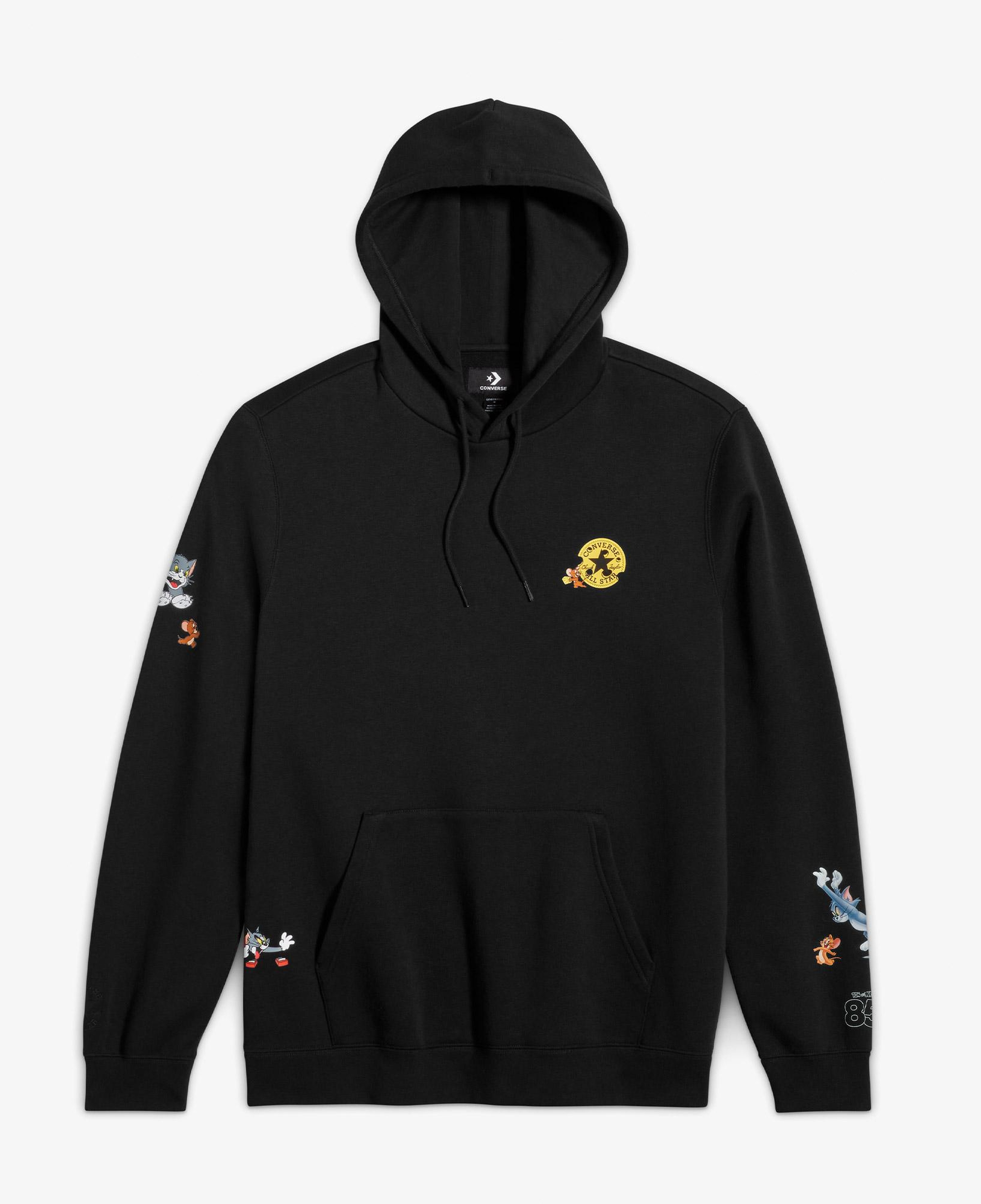Converse X Tom & Jerry Unisex Siyah Sweatshirt