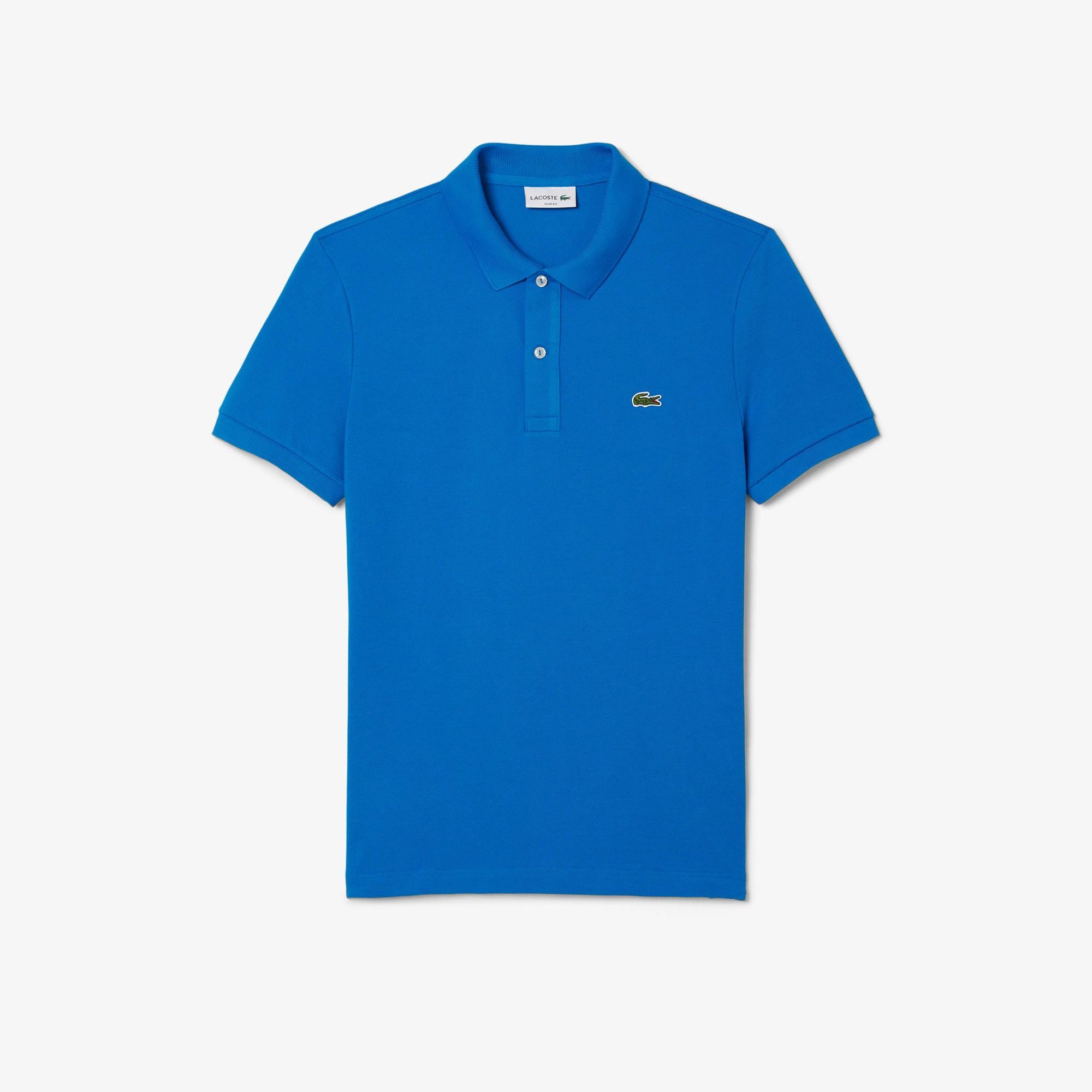 L.12.12 Erkek Slim Fit Mavi Polo